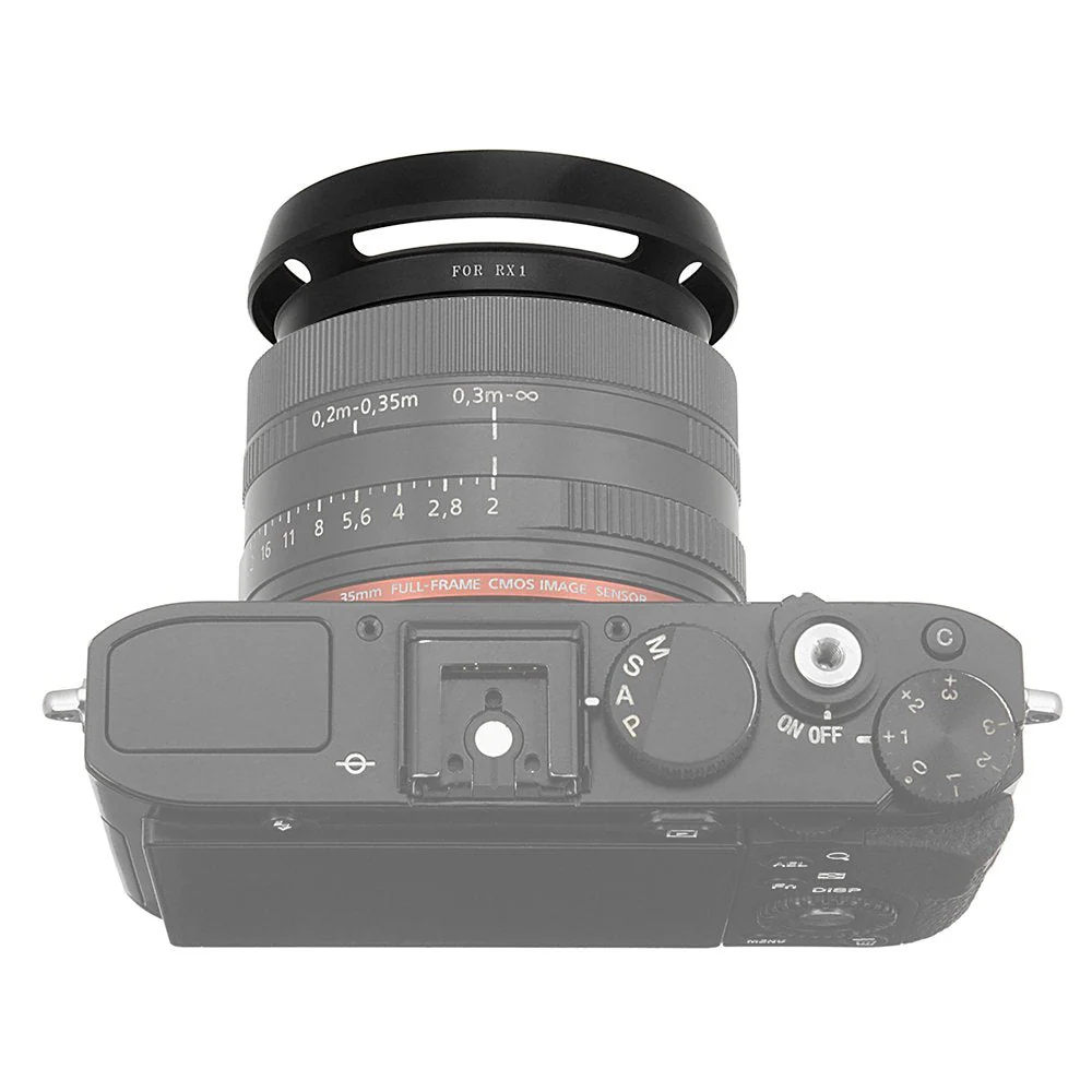 Fotodiox Lens Hood for The Cyber-Shot DSC-RX1/RX1R/RX1R II, Dedicated Metal Bayonet Lens Hood for The RX1, RX1R, RX1RII Digital Cameras; Hood Minimizes Glare (Replaces LHP1) - Image 3