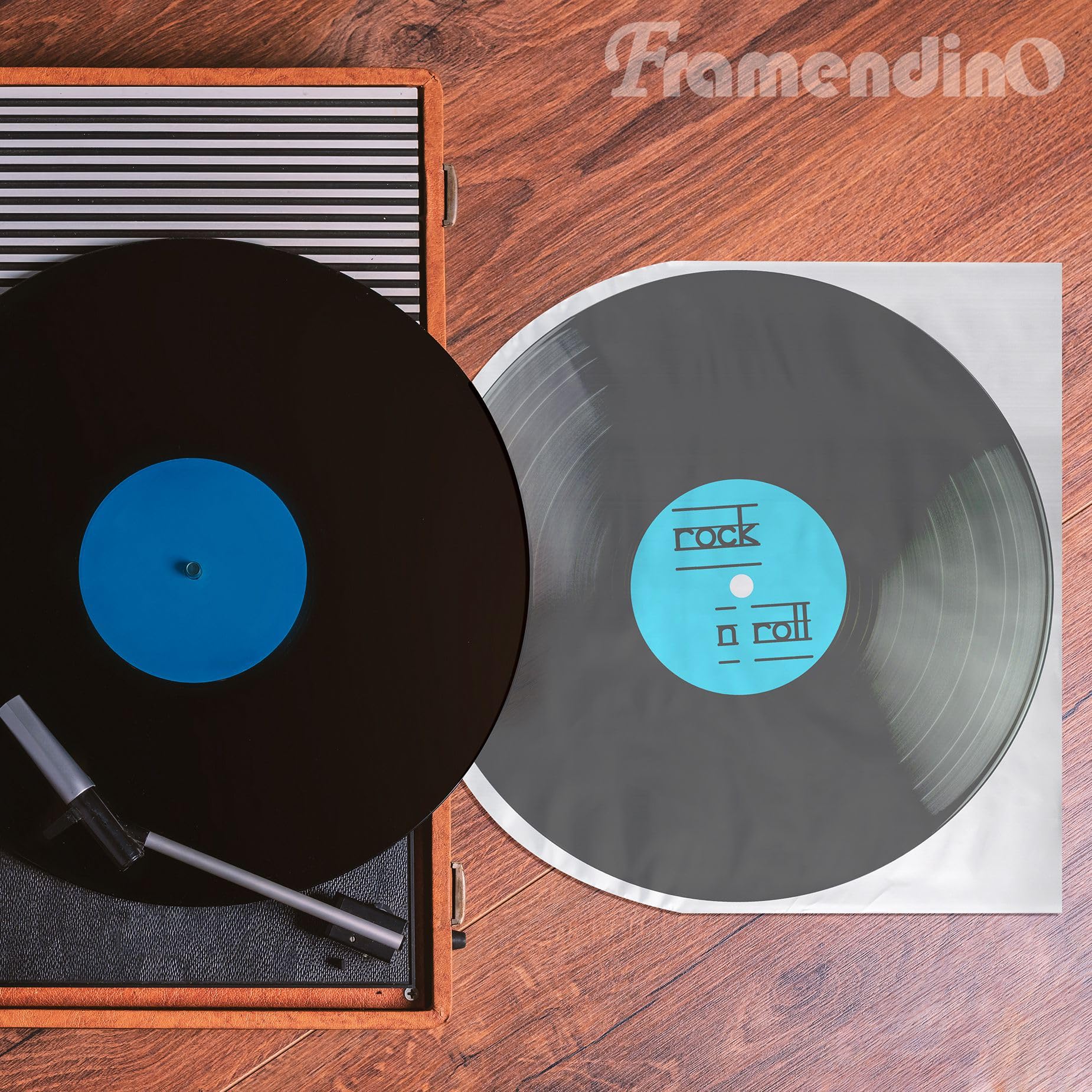 Framendino, 50 Pack 10 Inch Vinyl Record Inner Sleeves Round Bottom Protective Sleeves for Vinyl Records - Image 5