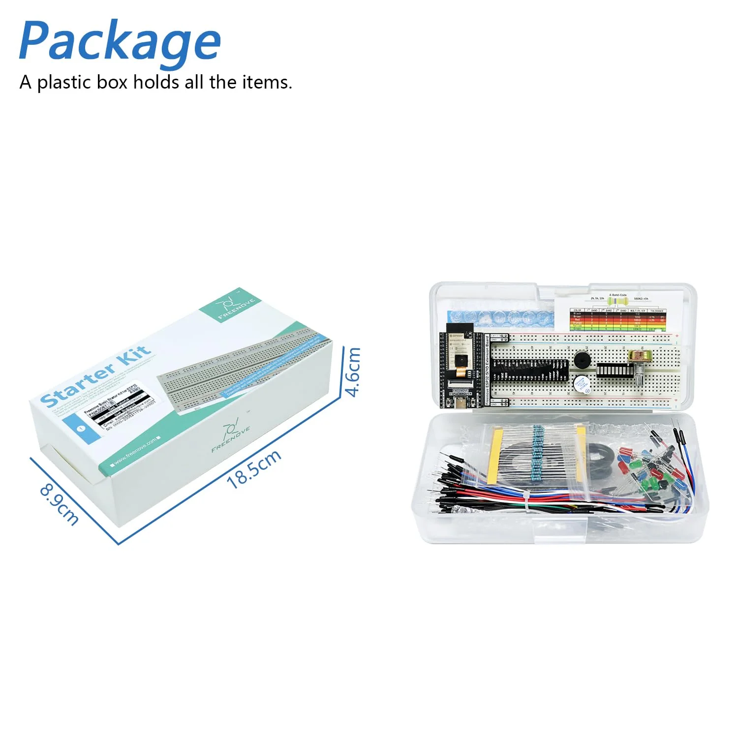 Freenove Basic Starter Kit for ESP32 CAM (Included), Dual-core 32-bit 240 MHz Microcontroller, Onboard Camera Wireless, Python C Code, 400-Page Detailed Tutorial, 141 Items, 58 Projects with Memory Card Slot and Card - Image 7