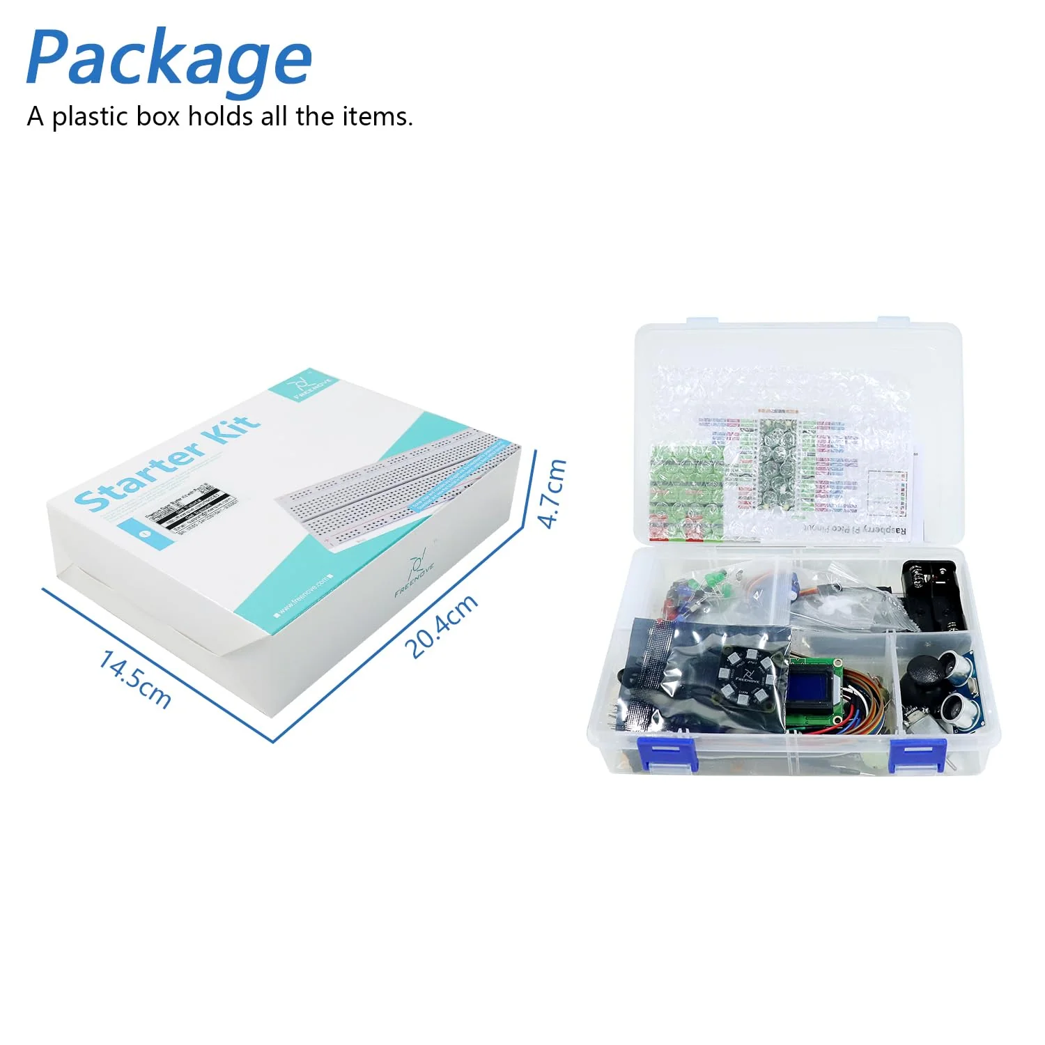 Freenove Super Starter Kit for Raspberry Pi Pico 2 W (Included), Dual Arm Cortex-M33 and Dual Hazard3 RISC-V Microcontroller, 588-Page Detailed Tutorial, 177 Items, 94 Projects, Python C Java Code with Raspberry Pi Pico 2 W - Image 7