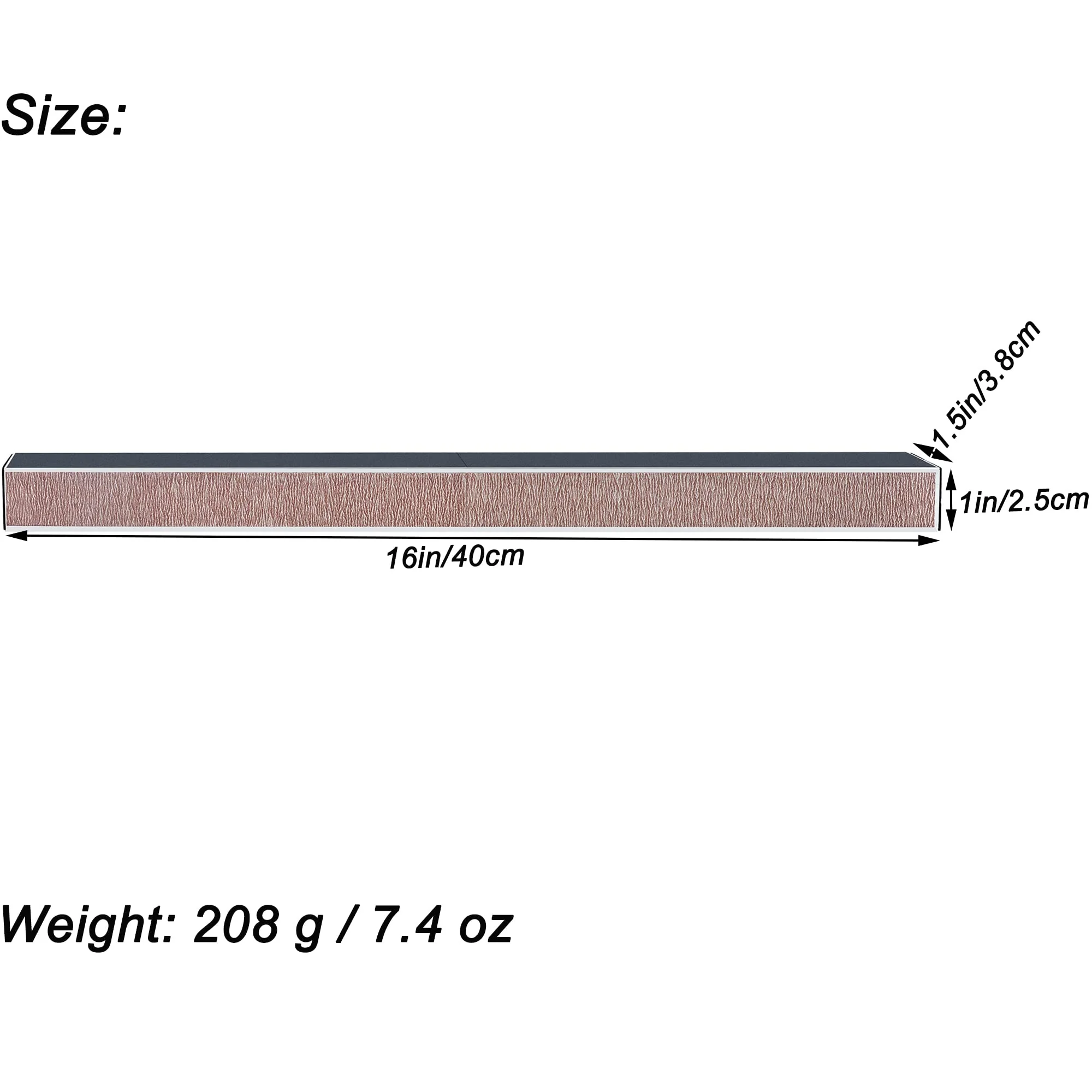 Fret Leveling Beam, 16 Inch (400mm) Bass Guitar Fret Leveler Sanding File Level Bar, Pro Luthier Repair Tool with 400 600 1000 1200 Grit Pre-adhesive Sandpaper 16in / 400mm - Image 3