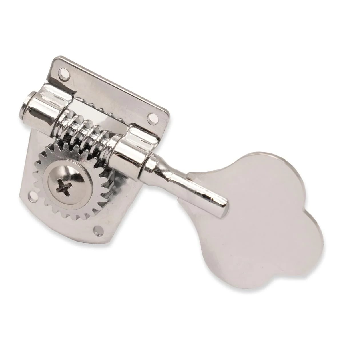FRETJOYB Bass Tuners (1 Left+3 Right) - 1:22 Ratio Open Gear Machine Heads, Chrome Tuning Key Pegs for Electric Jazz/Precision Bass Guitar String Turners 4 Pcs 1Left+3Right - Image 2