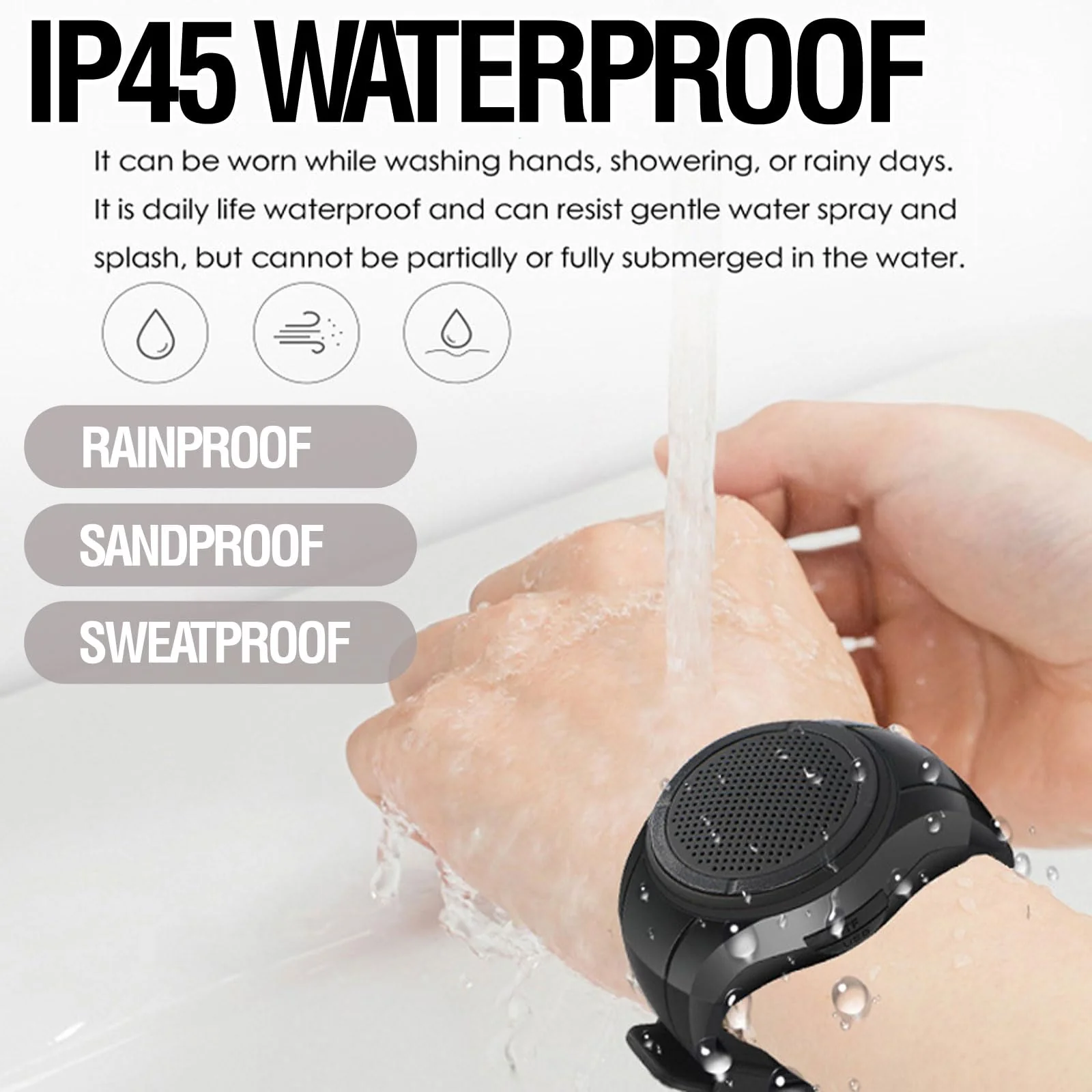 Frewico Wearable Portable Waterproof Bluetooth Speaker Watch X10 Clip Speaker MP3 Player Handsfree Clear Call Speakerphone,TWS,SD Card Slot,Selfie for Working, Running, Cycling(Blue) Blue - Image 7