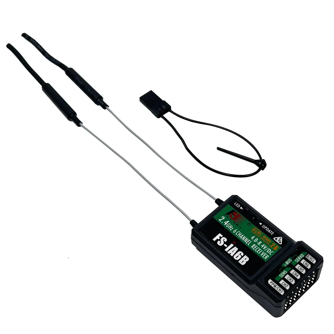 FS-iA6B Receiver 6 Channels 2.4GHz Support PWM PPM i.Bus for FS-i6 FS-i6S FS-i6X RC Transmitter Radio Remote Control，Compatible with Flysky AFHDS2A TX Black - Image 2