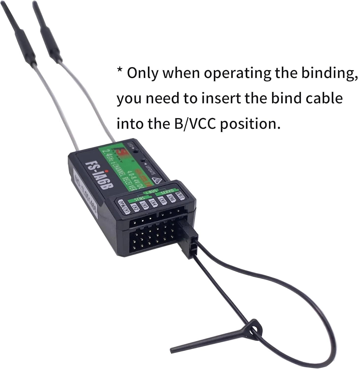 FS-iA6B Receiver 6 Channels 2.4GHz Support PWM PPM i.Bus for FS-i6 FS-i6S FS-i6X RC Transmitter Radio Remote Control，Compatible with Flysky AFHDS2A TX Black - Image 7
