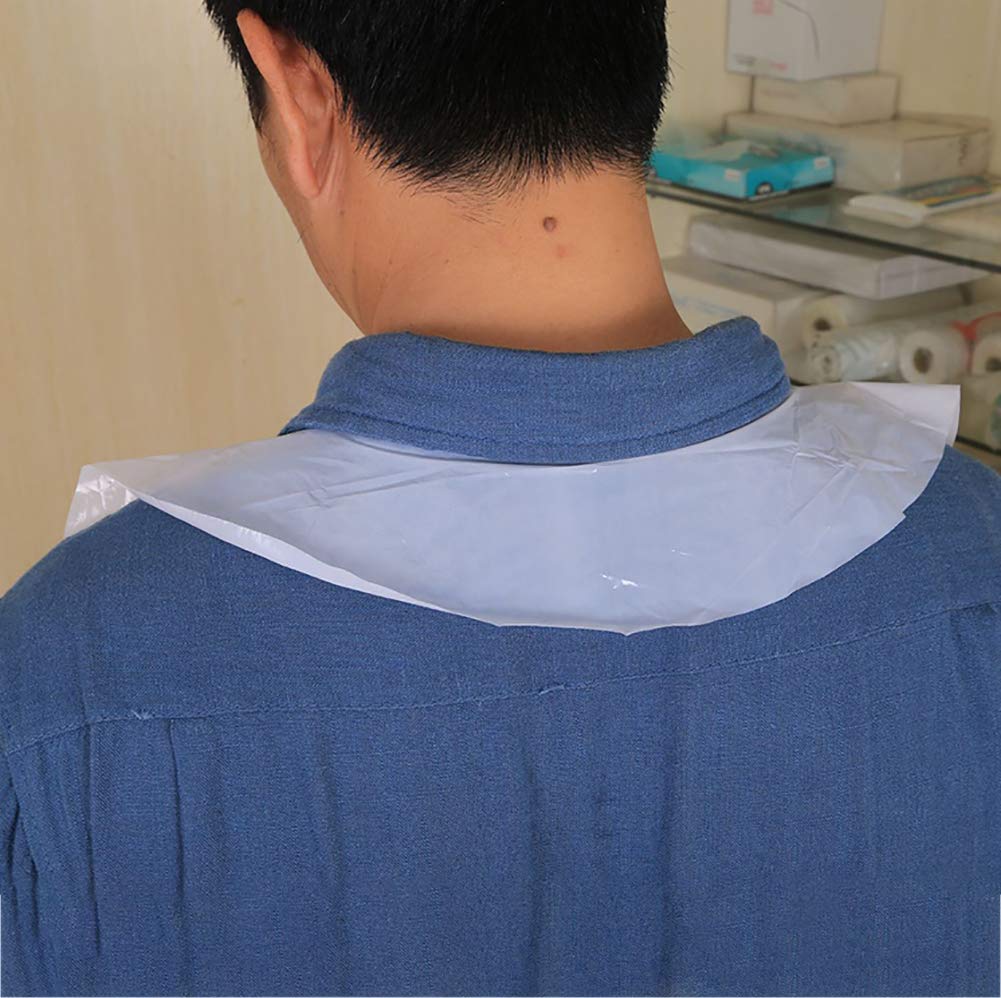 FSSTUD Pack of 10 White Plastic Disposable Aprons Cooking Apron PE Aprons Butcher Apron for Cooking Cleaning Drawing, White - Image 6