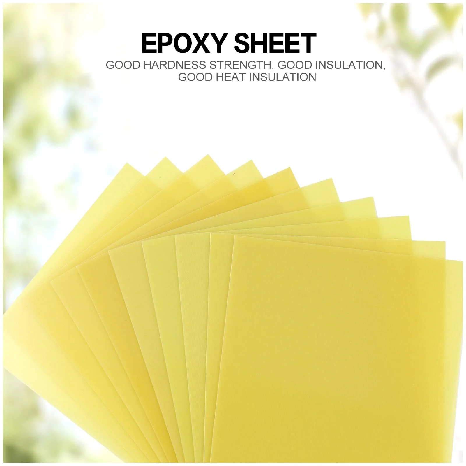 FSWWSF Epoxy Board Pack of 10 Insulation Board 20.3 cm x 17.2 cm x 0.05 cm High Temperature Resistant Insulation Board for DIY Battery Pack Lithium Battery 3240 - Image 3
