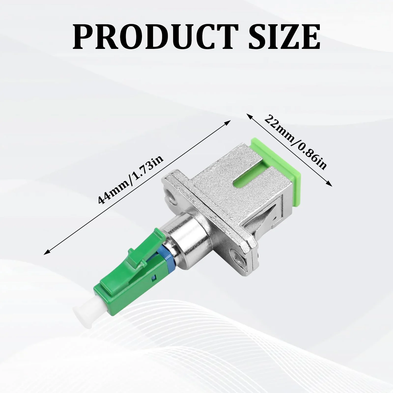 FSWWSF Fibre Optic Adapter SC/APC Female to LC/APC Male Singlemode Pack of 2 LC to SC Adapter for Durable and Fast Fibre Optic Coupling (SC/APC-LC/APC) SC/APC-LC/APC - Image 2
