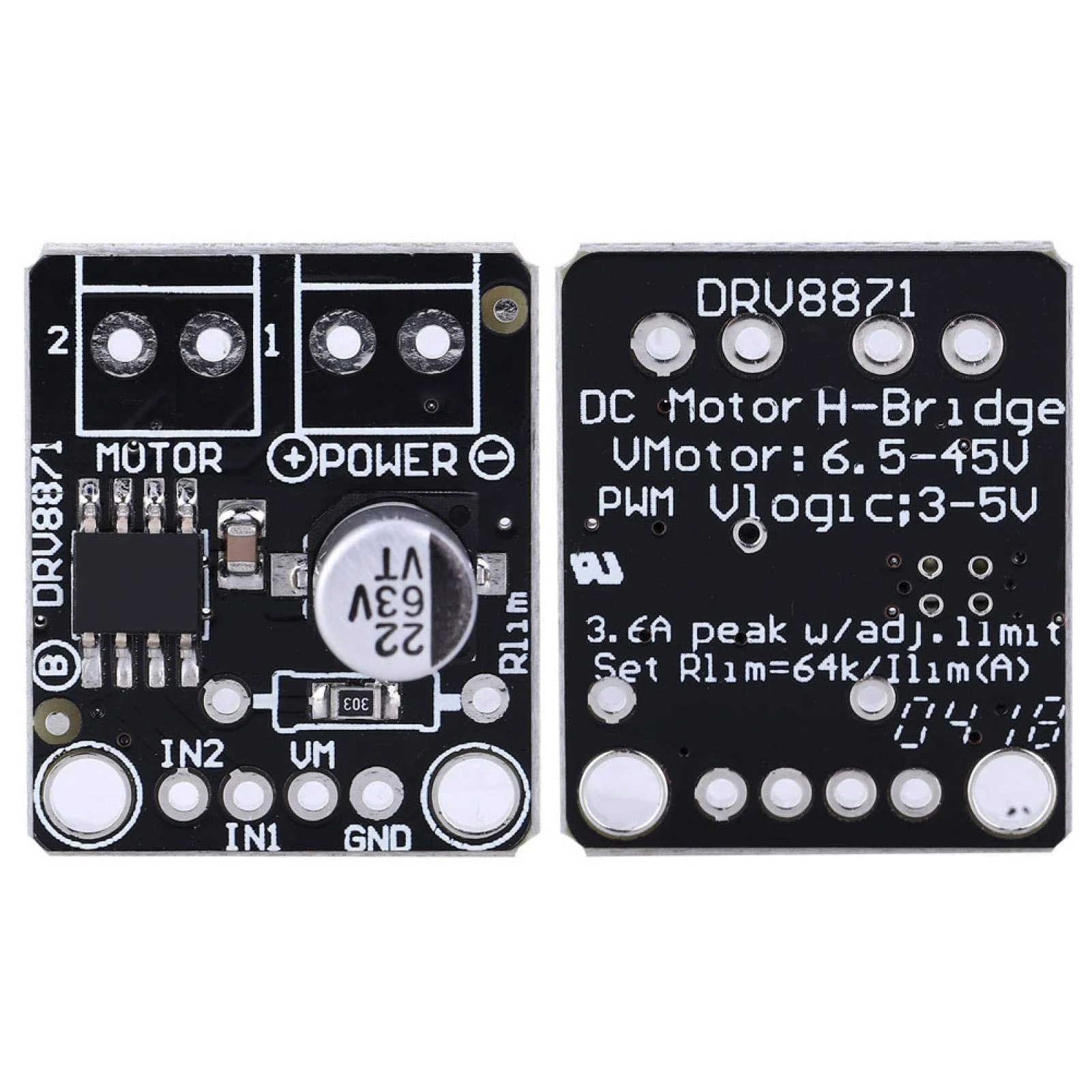 FTVOGUE DRV8871 H-Bridge DC Motor Driver Board Drive Controller Module PWM Control Module DC6.5-45V 3.6A,Module - Image 5