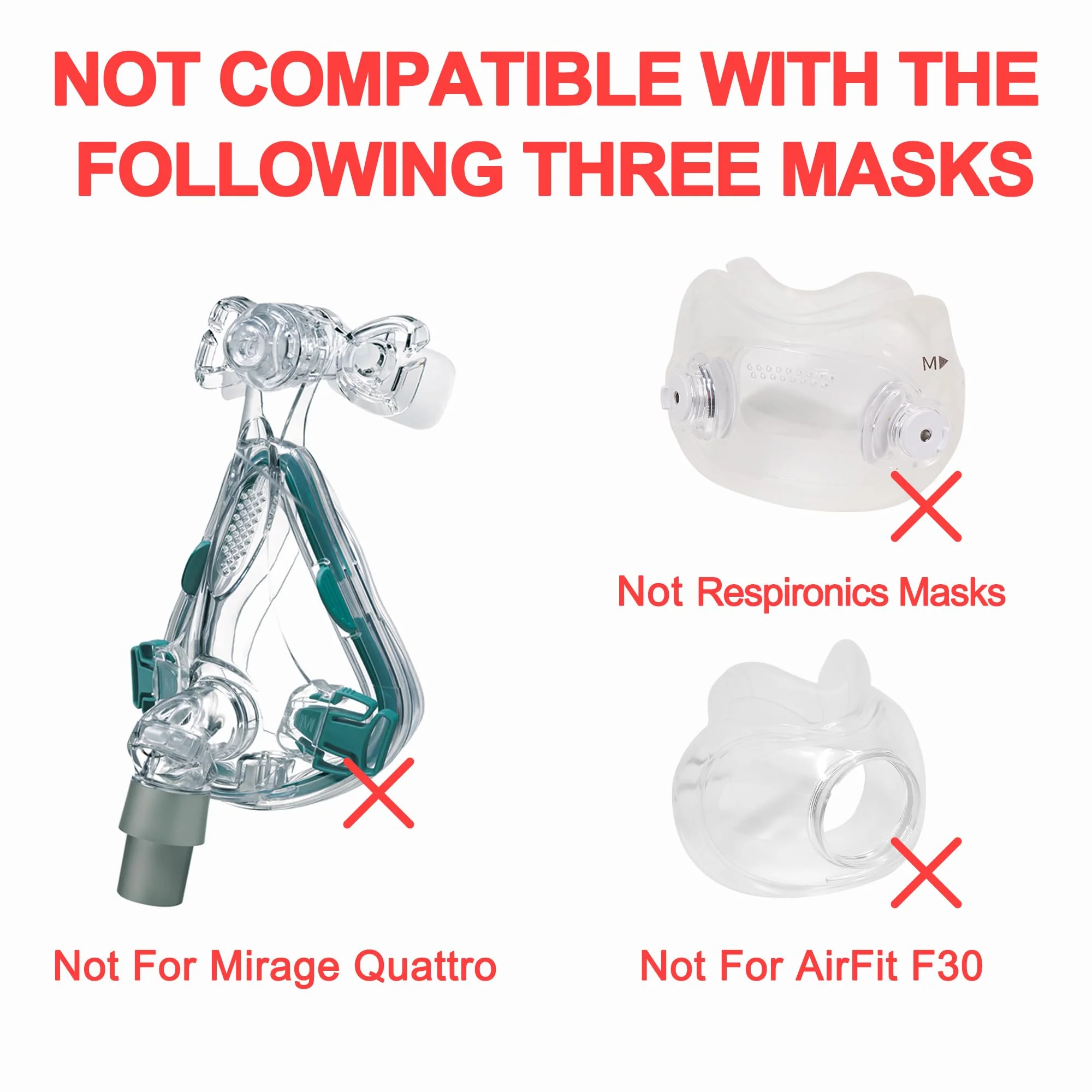 Full Face Mask Inserts (M), Reusable Cushion Covers Compatible with AirFit F20 and AirTouch F20, 3 Sizes, Better Fit, Better Sealing CPAP Accessories BlessEase M - Image 7