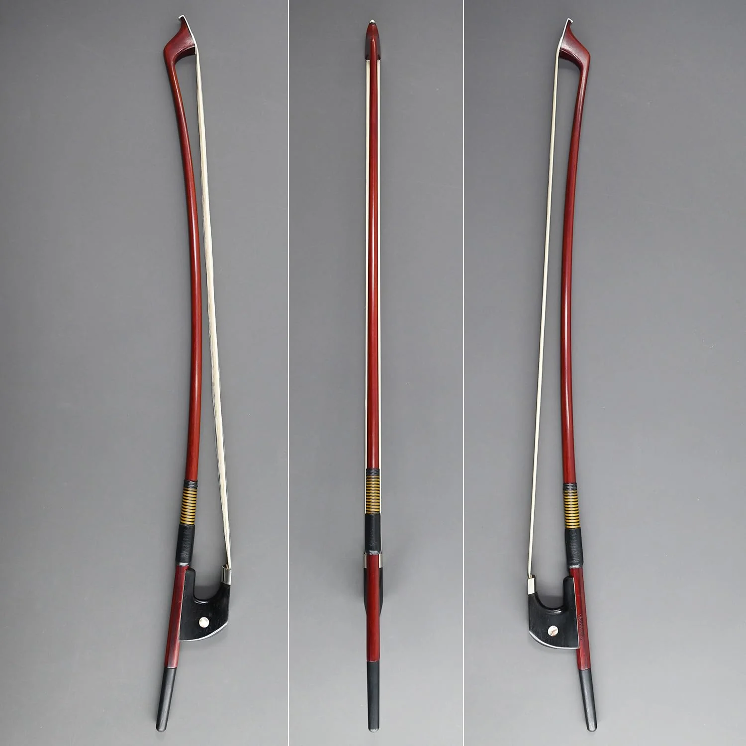 Full Size New German Double Bass Bow Pernambuco Performance for Advanced Level! Art No.310BG 4/4 White - Image 4