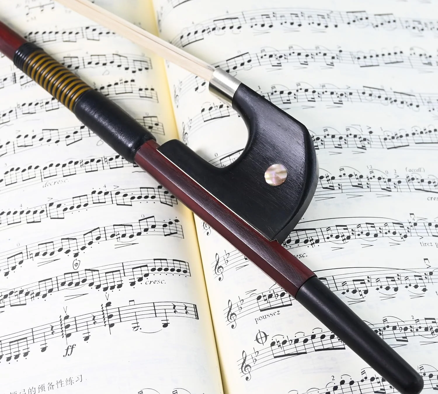 Full Size New German Double Bass Bow Pernambuco Performance for Advanced Level! Art No.310BG 4/4 White - Image 6