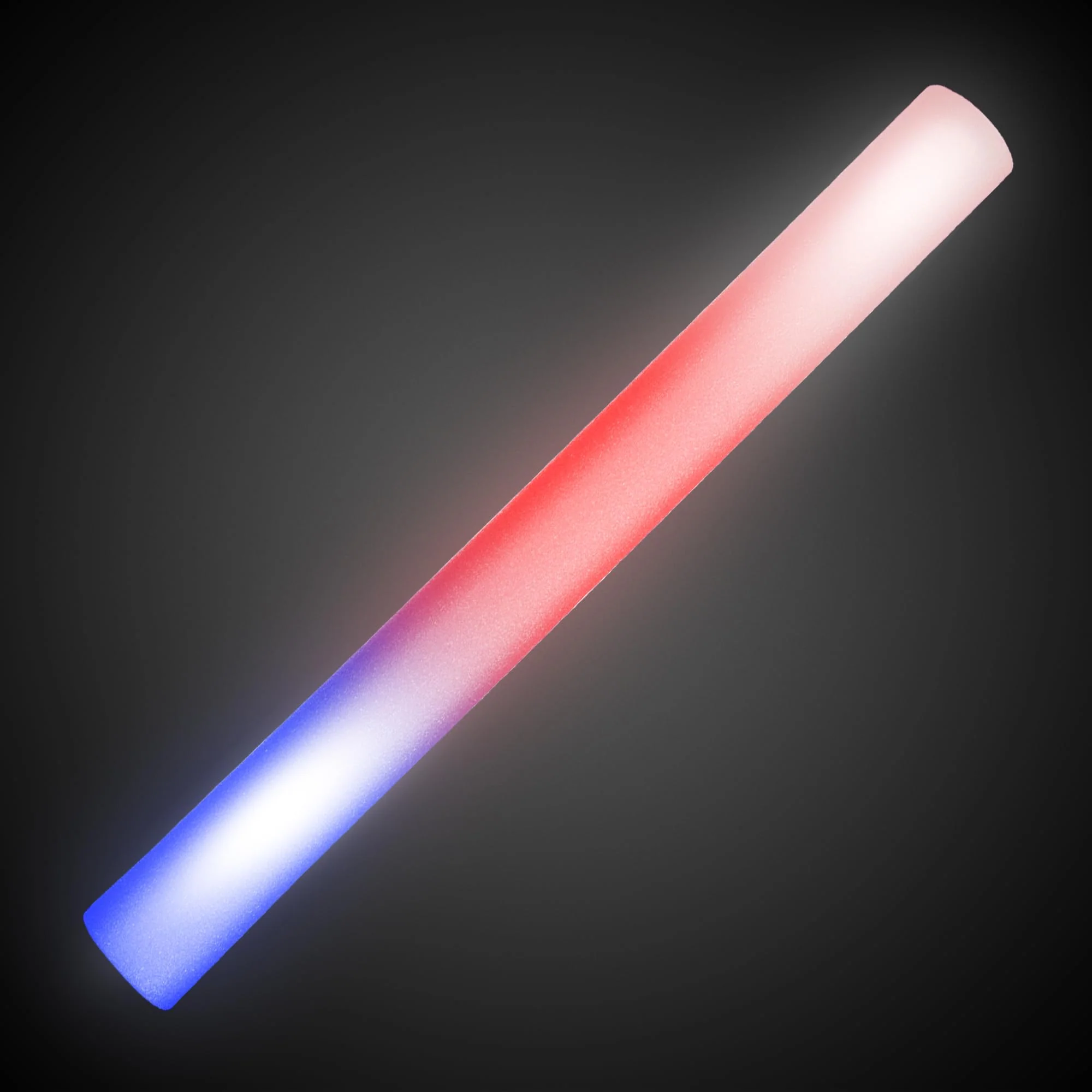 Fun Central LED Foam Sticks - 12 Pack, 16-Inch, 3 Light-Up Modes For Mardi Gras & St Patricks Day (Red/White/Blue) Red/White/Blue - Image 4