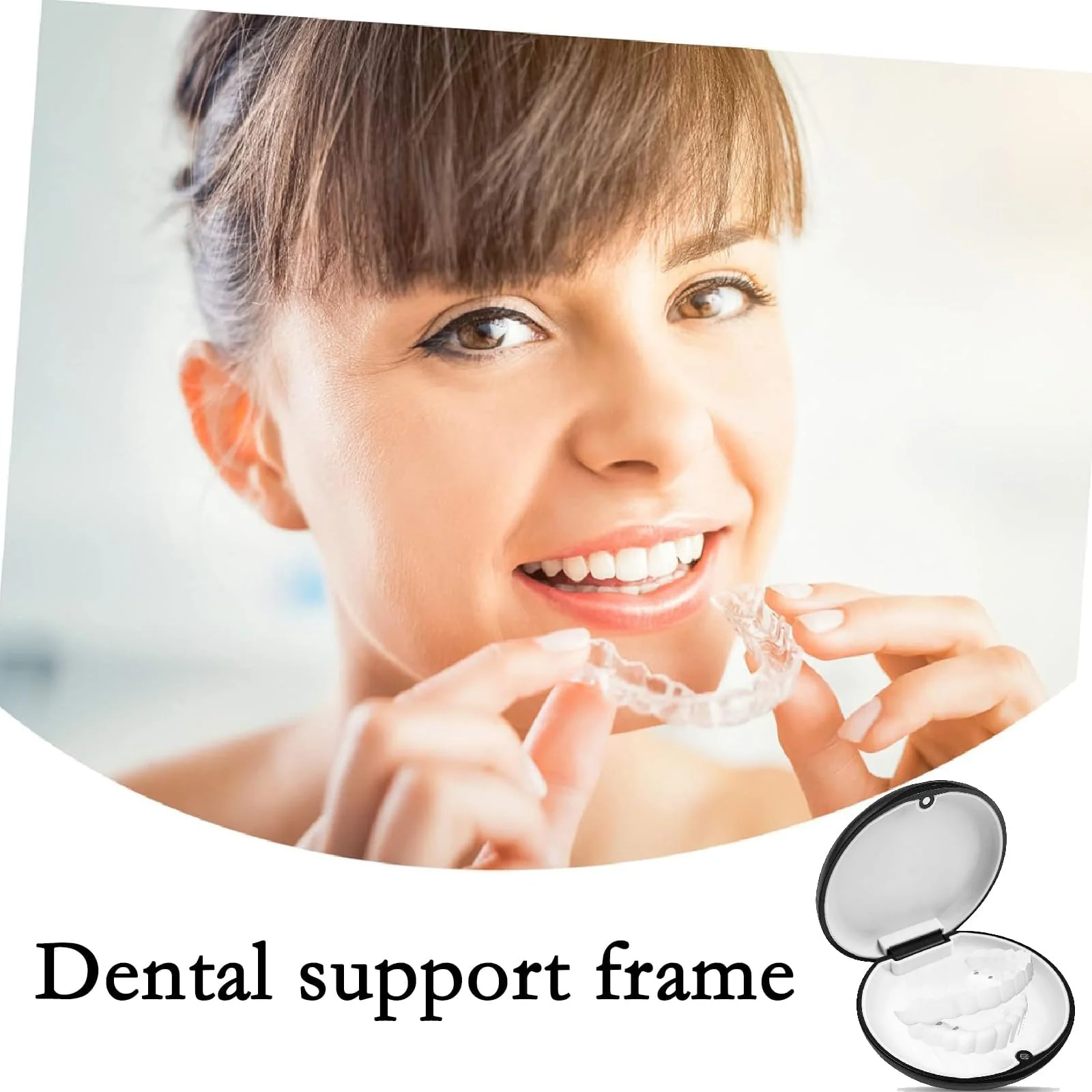 Funngy Braces Box, Denture Container, Orthodontic Retainer Case, Denture Box with Mirror and Aligner Removal Tool, Portable Storage Box for Bite Splint, Crunch Splint - Image 3