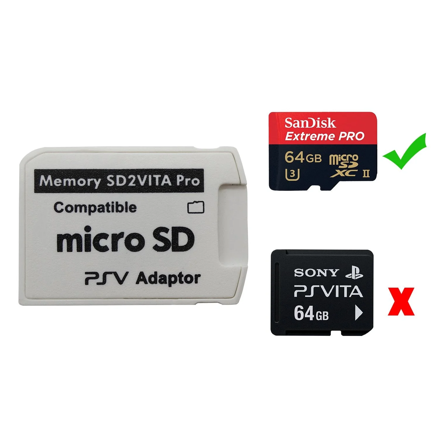 Funturbo Ultimate Version SD2Vita 5.0 Memory Card Adapter, PS Vita PSVSD Micro SD Adapter PSV 1000/2000 PSTV FW 3.60 HENkaku Enso System 2 Pack - Image 3