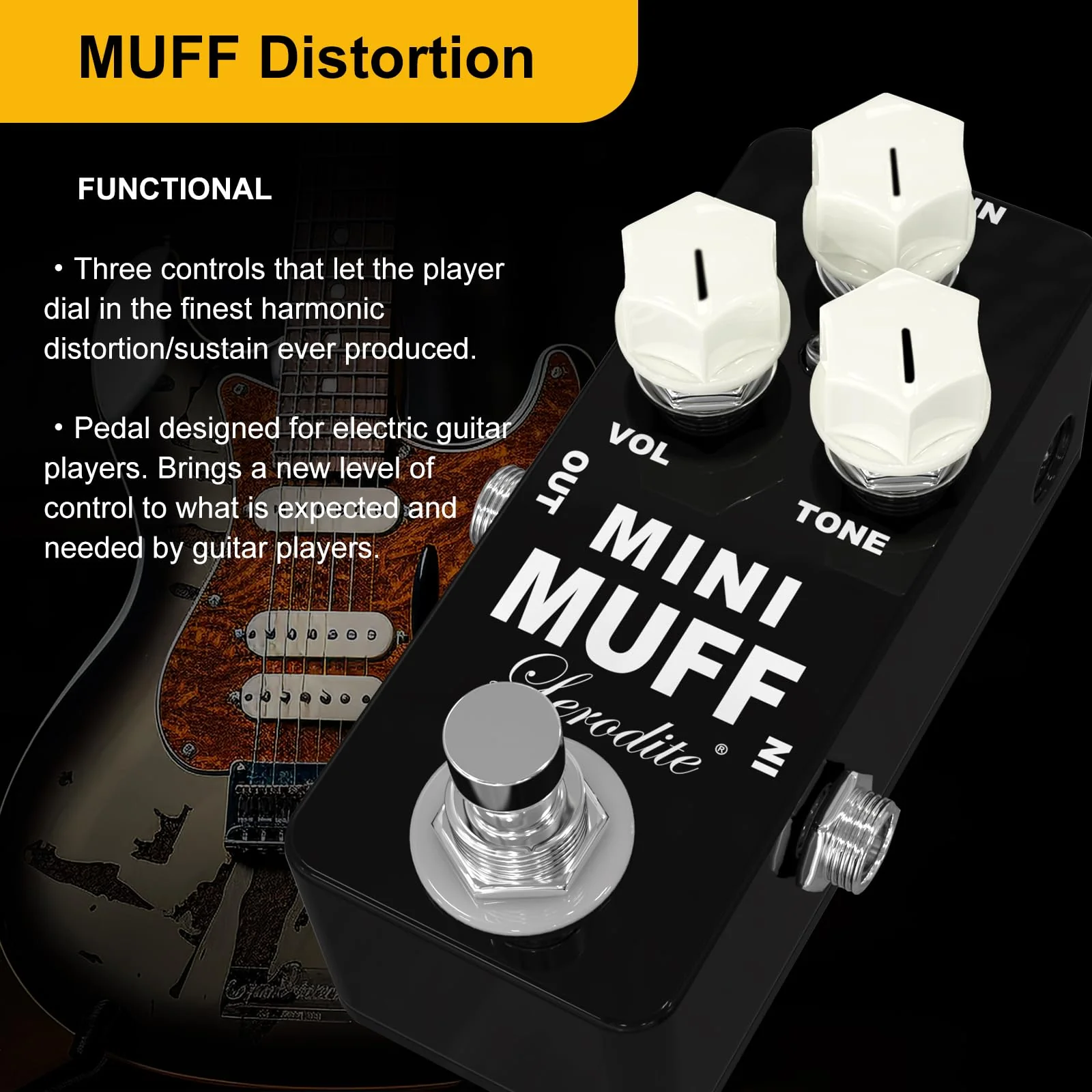 Fuzz Mini Muff Guitar Effect Pedal Electric Guitar Distortion True Bypass Full Metal Shell - Image 7