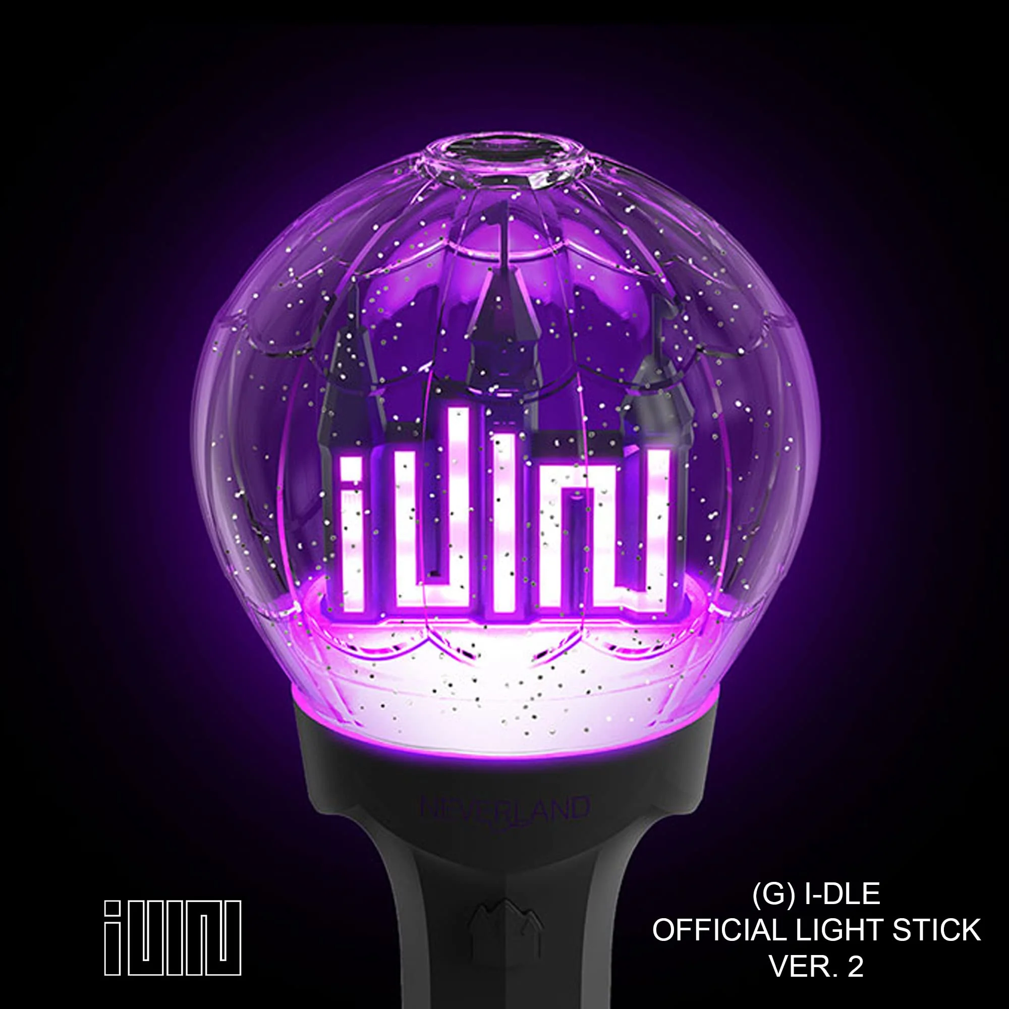(G) I-DLE Official Lightstick Ver.2 + Seller's Photocards Set – Exclusive K-Pop Merchandise - Image 2