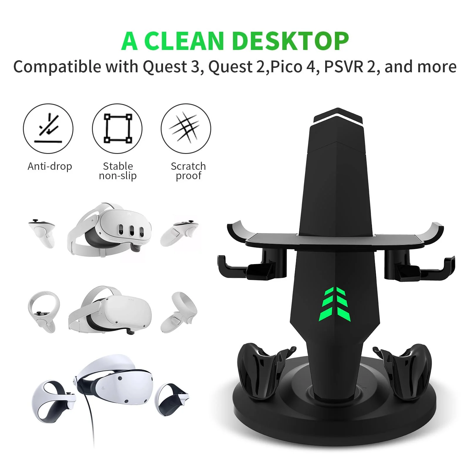 G-STORY Charging Dock for Meta Quest 3 Headset Controllers, VR Charging Station for Meta Quest 2 Fast Charging Meta Quest Pro Accessories - Image 2