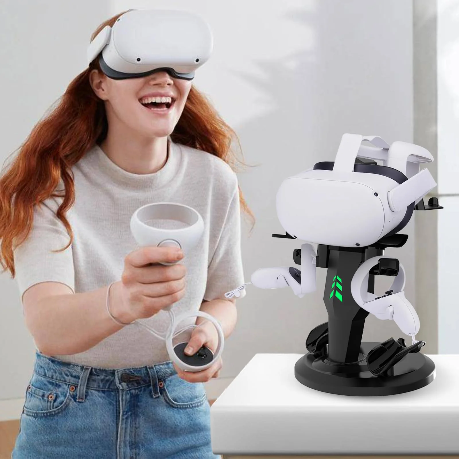 G-STORY Charging Dock for Meta Quest 3 Headset Controllers, VR Charging Station for Meta Quest 2 Fast Charging Meta Quest Pro Accessories - Image 3