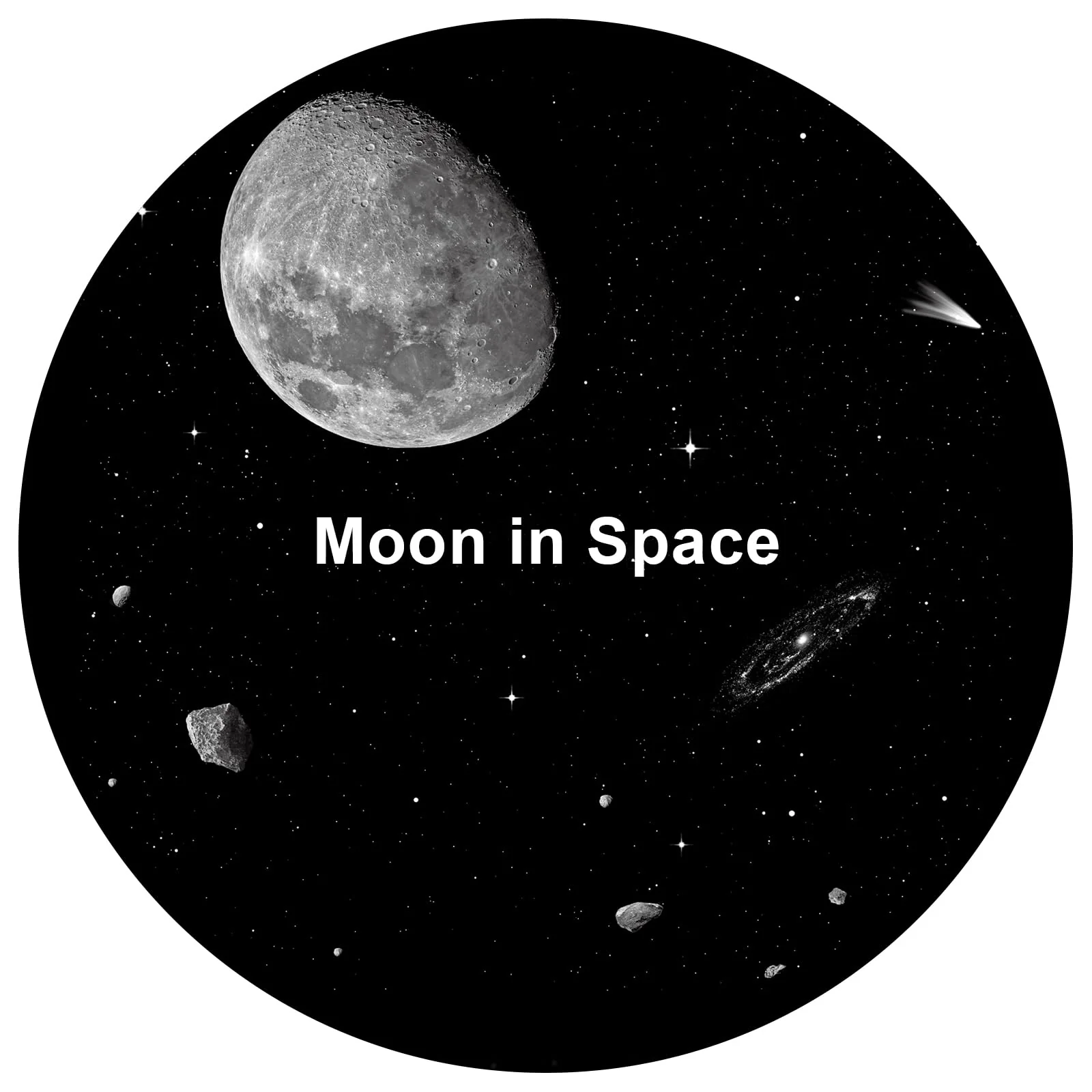 Galaxy Projector Disc – Ultra HD Projector Slide, Compatible Galaxy Projectors and Model SKE-TKQ01 & BL-DQY02 Projectors – 6 Disc Set Moon - Image 7
