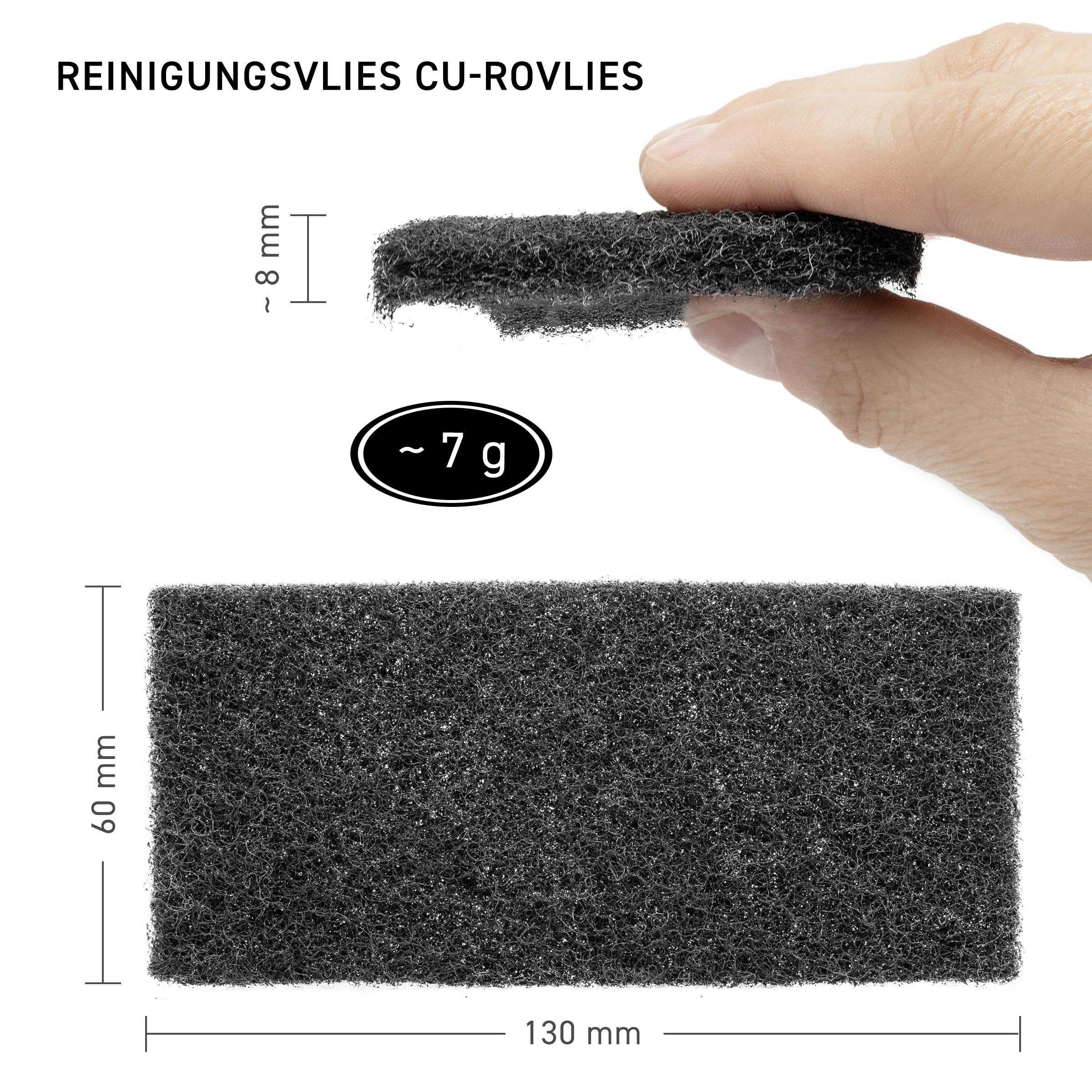 GALLUNOPTIMAL by Felder Cu-Rovlies - Metal-Free Cleaning Fleece for Oxide Removal on Soldering Points, Wet & Dry, Quick Scoring Free Cleaning - Approx. 130 x 60 x 6 mm, Pack of 10 - Image 3