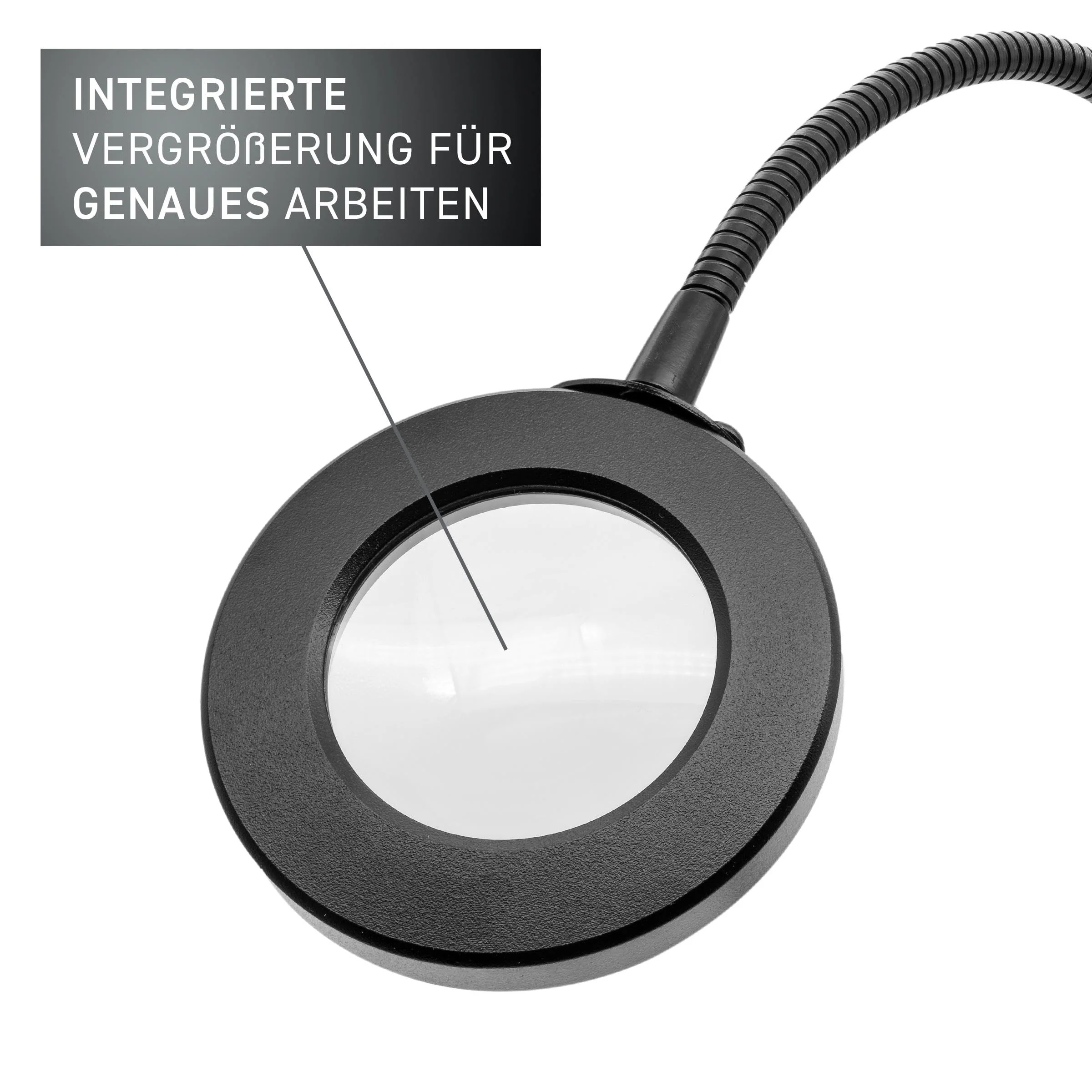 GALLUNOPTIMAL Magnetic Magnifying Lamp with LED Ring Light & Gooseneck - 3 Light Colours Dimmable - USB-A Port - Accessories for GOHH200/400/500 Assembly Fixings LED-Ringlicht mit Lupe - Image 6
