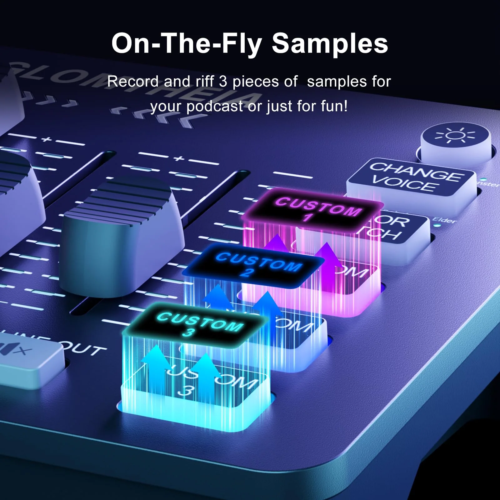 Gaming Sound Board Audio Interface Voice Changer for PC PS4 PS5 Streaming Mixer Soundboard Compatible with XLR Condenser/Dynamic Microphone - Image 4
