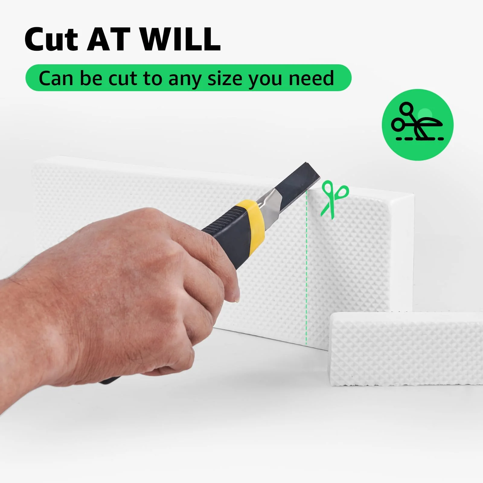 Garage Wall Protector, 2 Pack Thick EVA Foam Bumper for Car Doors,Waterproof & Fireproof Wall Guard,Protect Garage Walls from Scratches,Dents,Vehicle Damage (White, 11.8"x3.9"x1.2") 2 Pack 11.8"x3.9"x1.2" White - Image 5