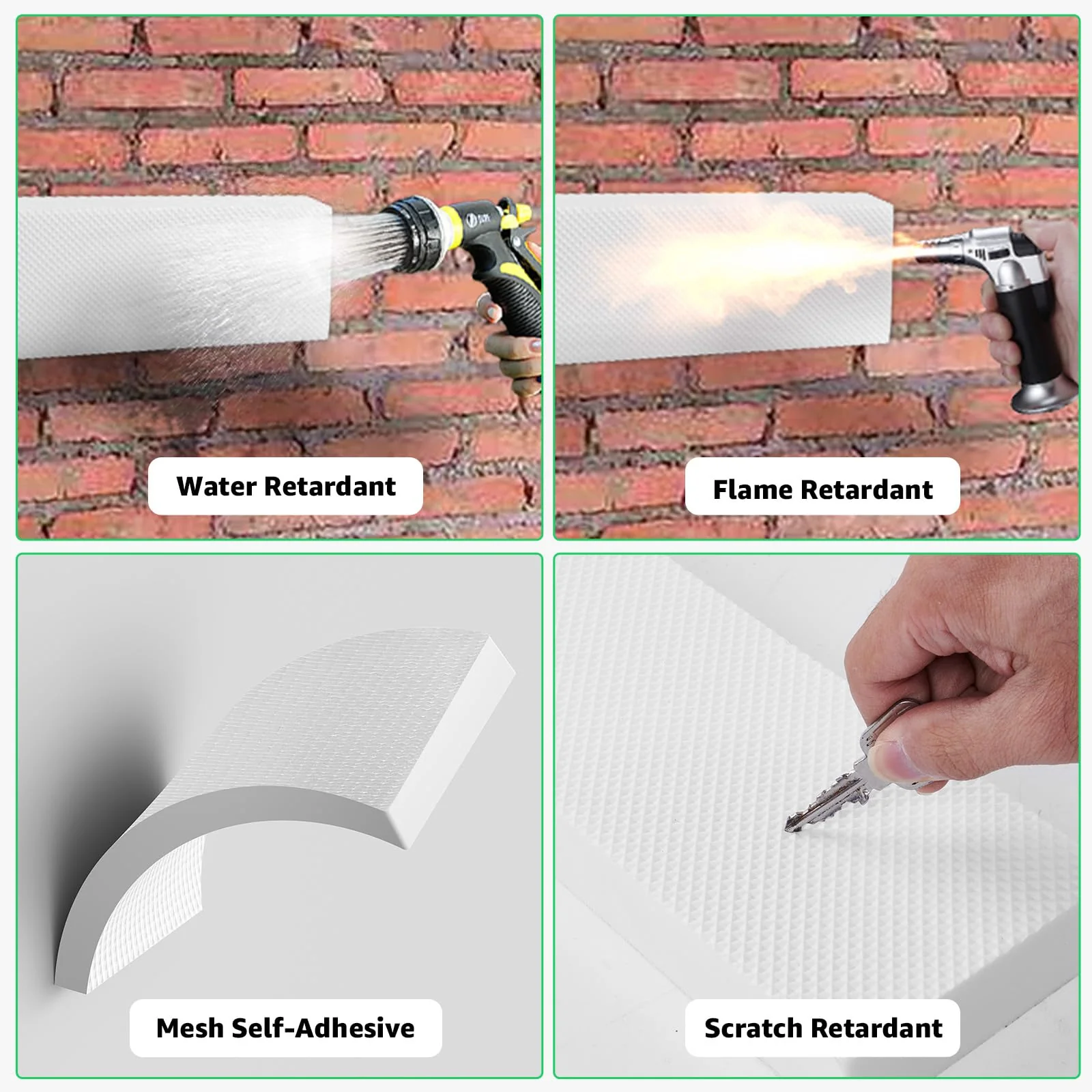 Garage Wall Protector, 2 Pack Thick EVA Foam Bumper for Car Doors,Waterproof & Fireproof Wall Guard,Protect Garage Walls from Scratches,Dents,Vehicle Damage (White, 11.8"x3.9"x1.2") 2 Pack 11.8"x3.9"x1.2" White - Image 6