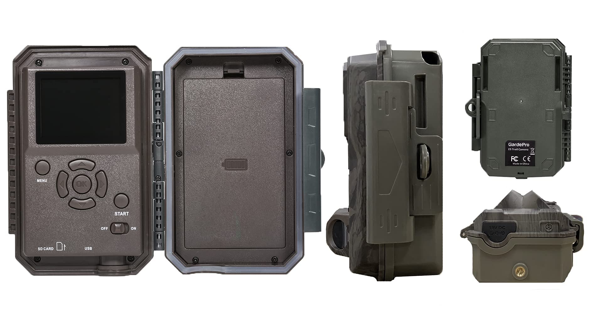 GardePro E5 Trail Camera, 48MP 1296p, Game Camera with Ultra Fast 0.1s Motion Activated, 100ft Night Vision, 90ft Detection Distance for Outdoor Wildlife Scouting, Hunting, Camo E5 Camo - Image 9