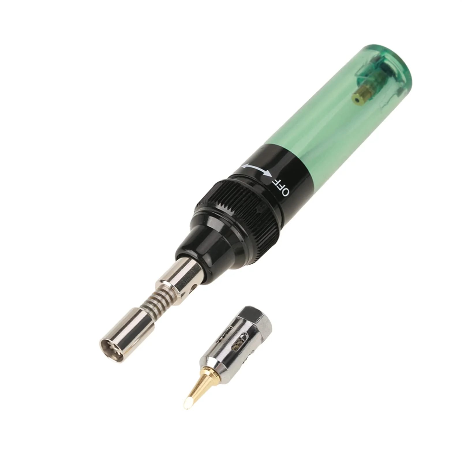 Gas Soldering Iron, Cordless Butane Gas Burner, Soldering Iron Gun Welding Pen Tool 1300 (Green) - Image 3