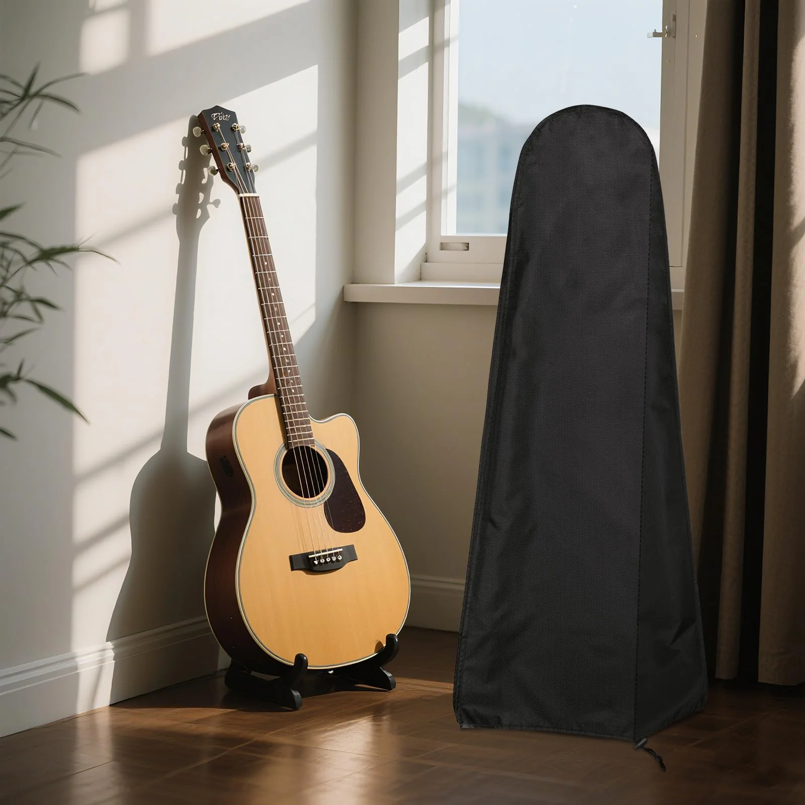 Gasadar Guitar Dust Cover Storage Bag for Acoustic Electric and Bass Guitars from Sun Dust Dirt UV Rays Waterproof and Durable Oxford Fabrics 17" L x 5" W x 43" H Black - Image 6