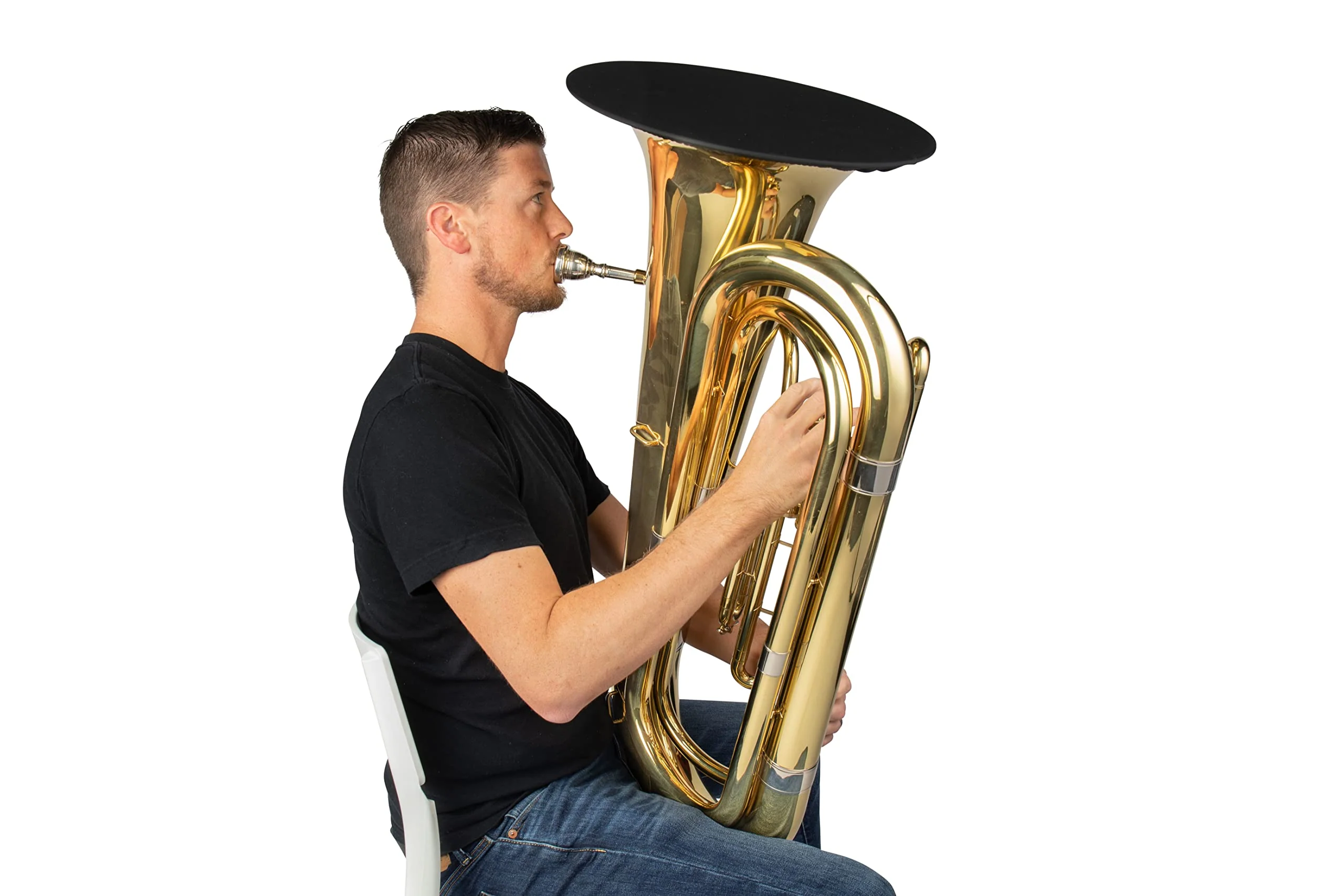 Gator Cases Double-Layer Wind Instrument Cover for Tuba, Helicon & Large Bell Instruments; Fits Bell Sizes Ranging from 22.5 to 24.5-Inches, Black (GBELLCVR2223BK-NF) 22 to 23 Inches - Image 2