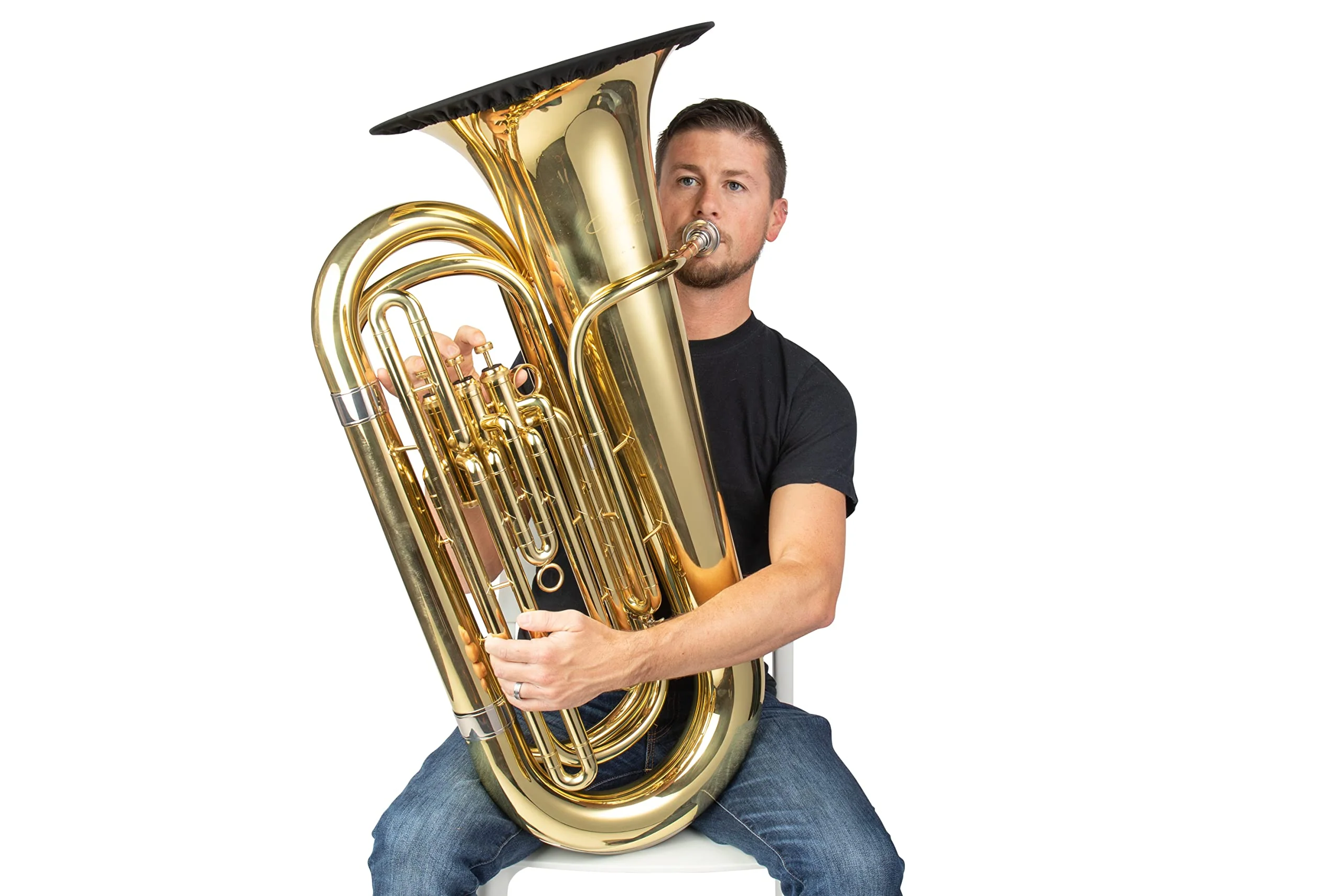 Gator Cases Double-Layer Wind Instrument Cover for Tuba, Helicon & Large Bell Instruments; Fits Bell Sizes Ranging from 22.5 to 24.5-Inches, Black (GBELLCVR2223BK-NF) 22 to 23 Inches - Image 3