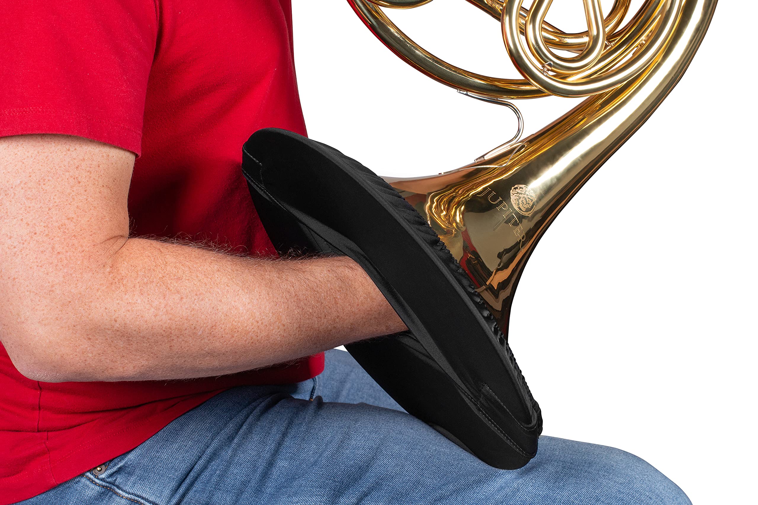 Gator Cases Double-Layer Wind Instrument Cover with Hand Access Fits French Horn Bell Sizes Ranging from 11 to 13” in Diameter (GBELLCVR1113FHBK) 11 to 13-Inches Bell Cover - Image 4