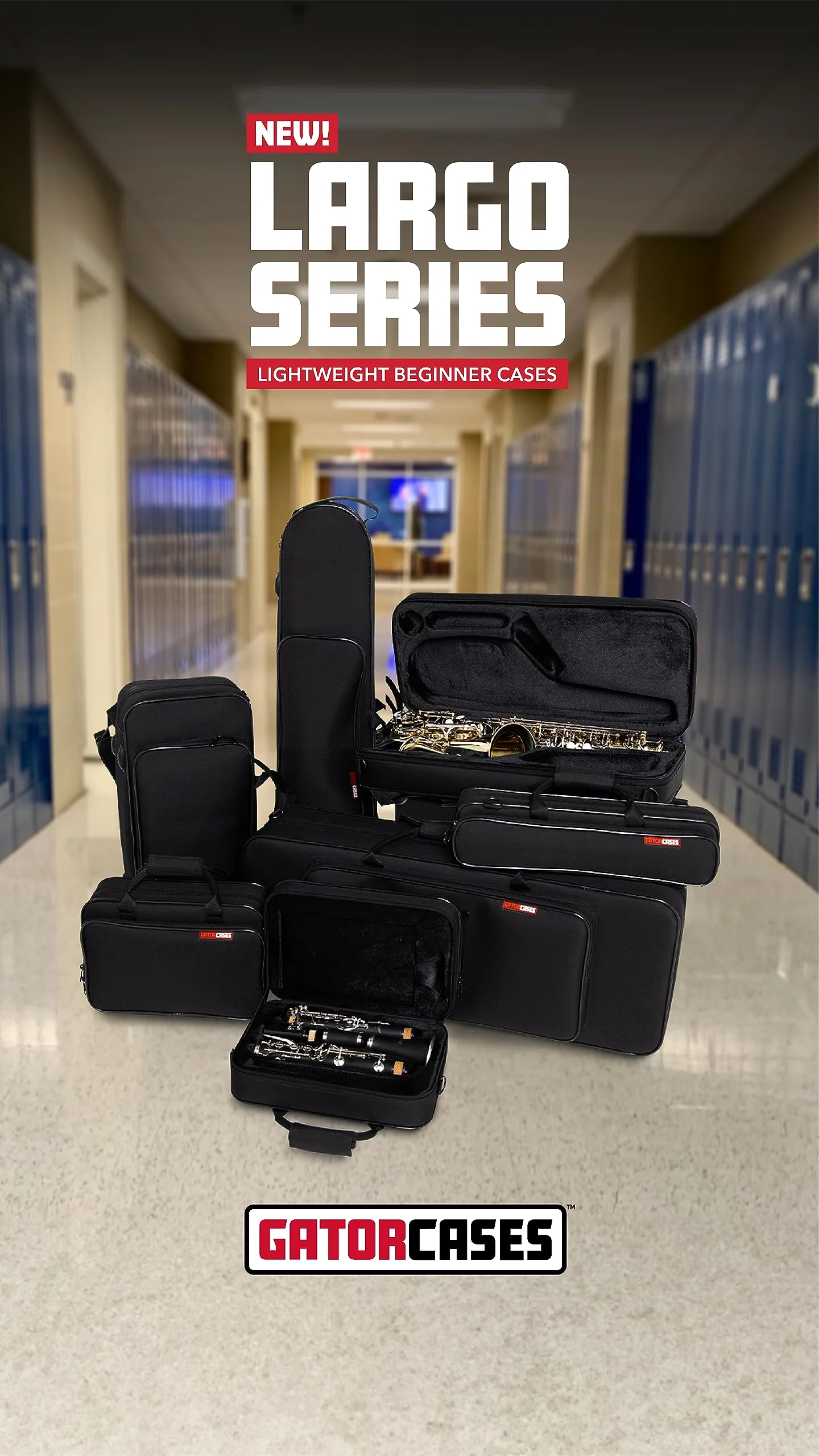 Gator Cases Largo Series Lightweight Beginner Case for B/C-Foot Flute; (GBB-FLUTE) - Image 6