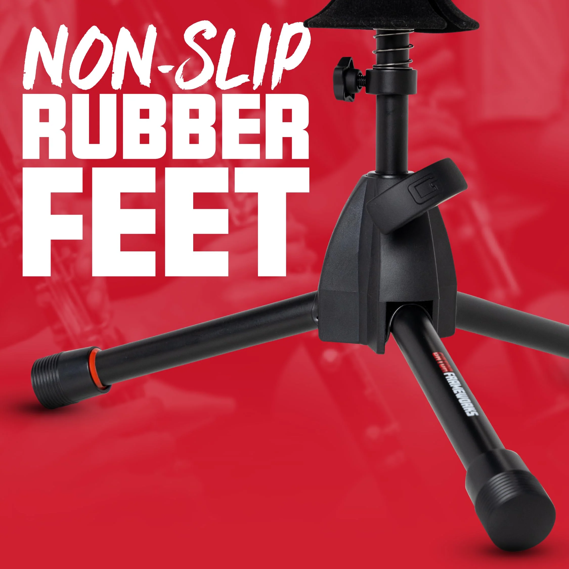 Gator Frameworks Tripod Style Stand for Standard-Sized Trumpets; (GFW-BNO-TRUMPET) Trumpet Stand - Image 4