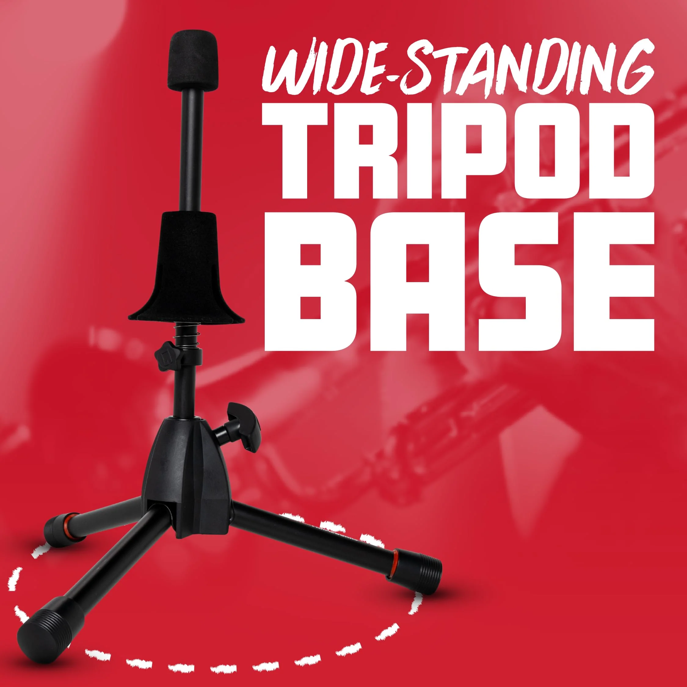 Gator Frameworks Tripod Style Stand for Standard-Sized Trumpets; (GFW-BNO-TRUMPET) Trumpet Stand - Image 7