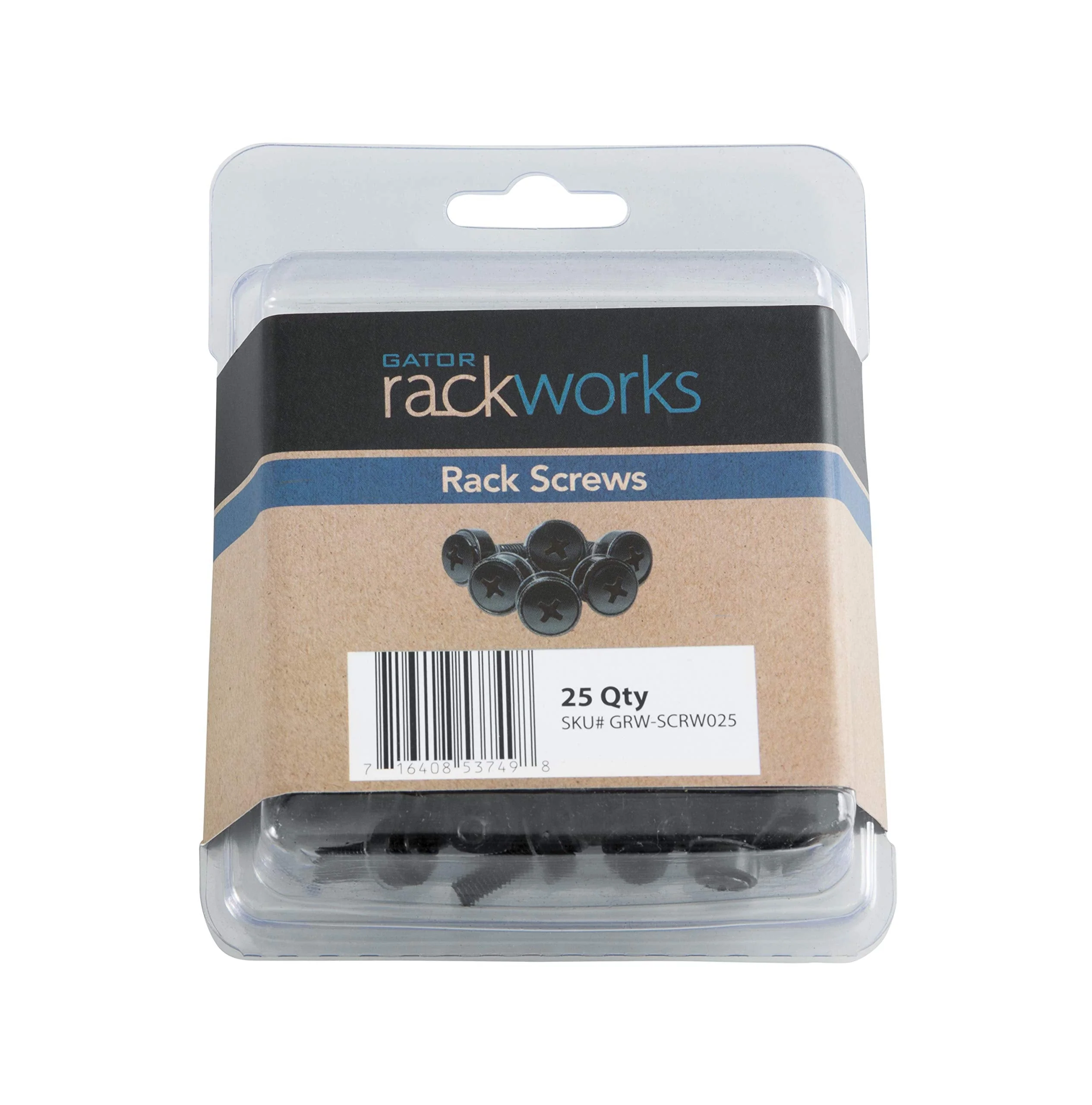 Gator Rackworks Standard Size Rack Screws; 25 Pack (GRW-SCRW025) , Black - Image 4