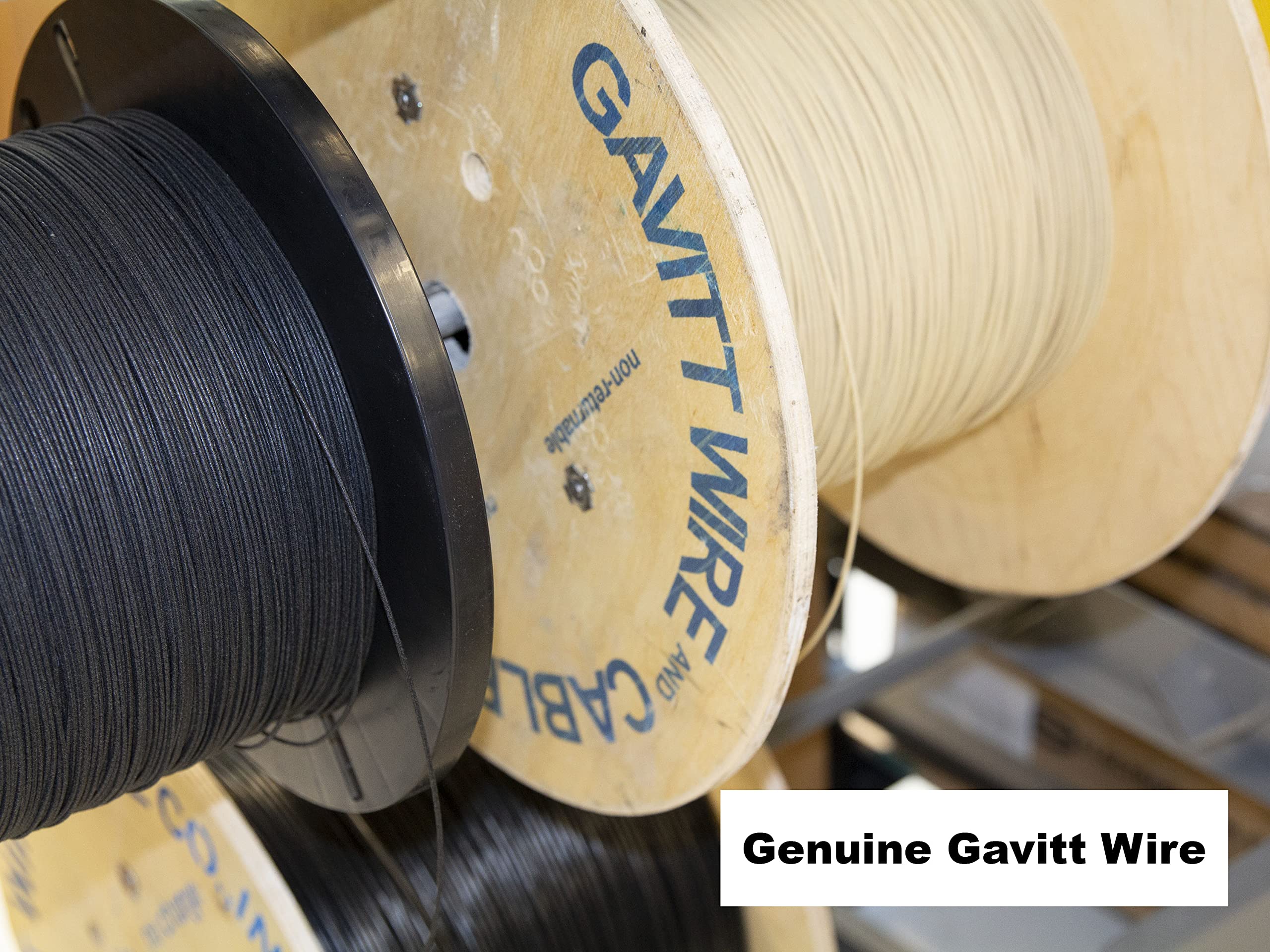 Gavitt Cloth Push-Back Wire for Electric Guitars, 10 Feet ea. of White/Black/Yellow, 22 AWG Copper Stranded, Vintage Textile Braid, Tinned Overcoat - Image 4