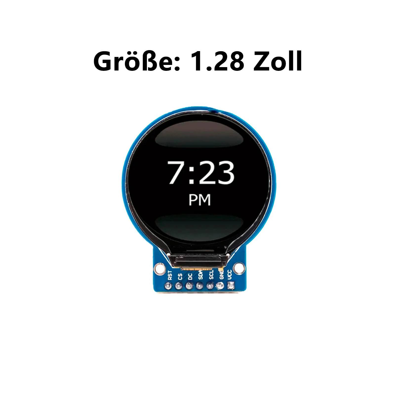 GC9A01 1.28 Inch Circular TFT Screen for Arduino RGB IPS HD 240 x 240 Resolution SPI Interface LCD Display Module for Display Devices, Real-time Monitoring and Instrument Display - Image 4