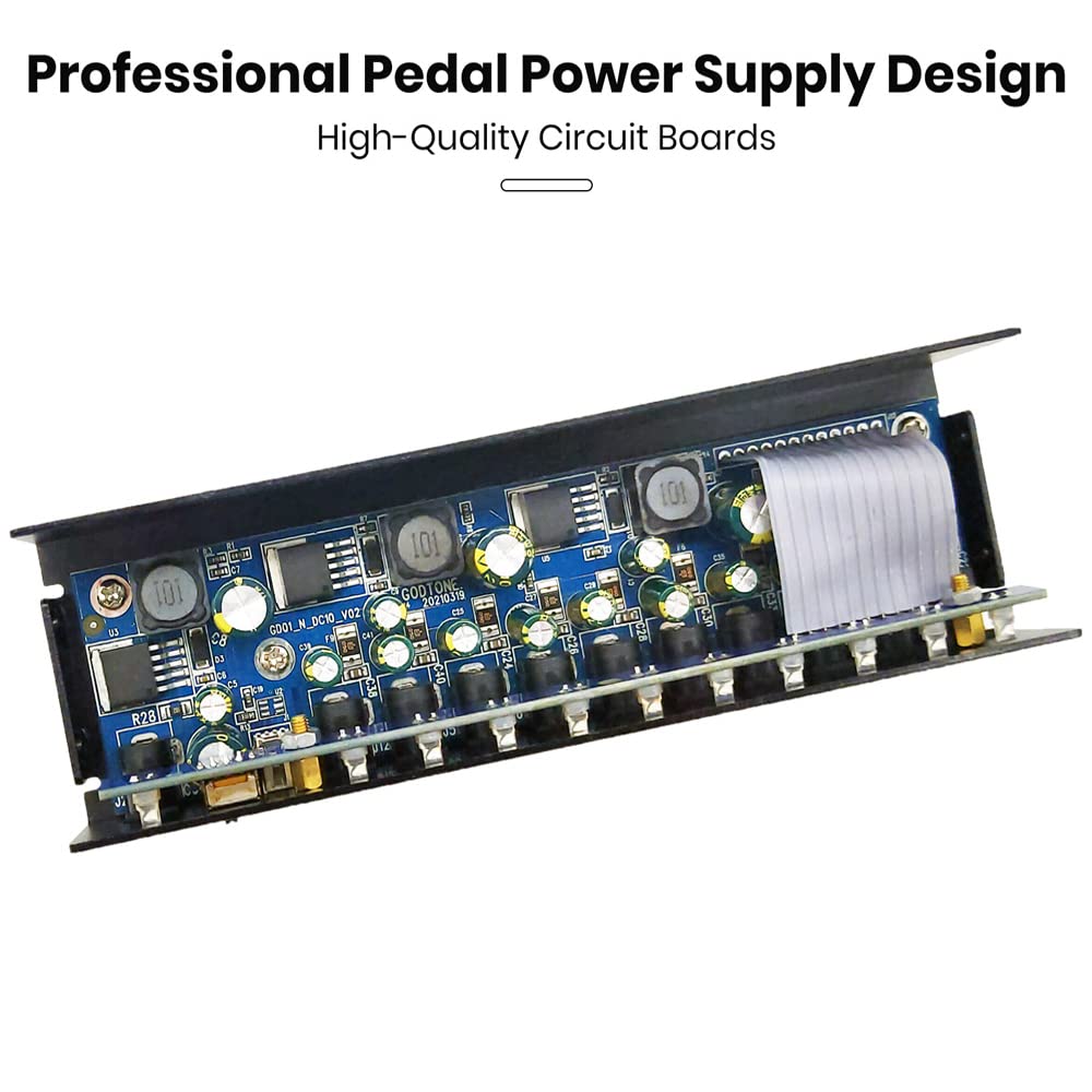 GD-01 Guitar Pedal Power Supply High Current 10 Isolated DC Output for 9V/12V/18V Effect Pedals - Image 4