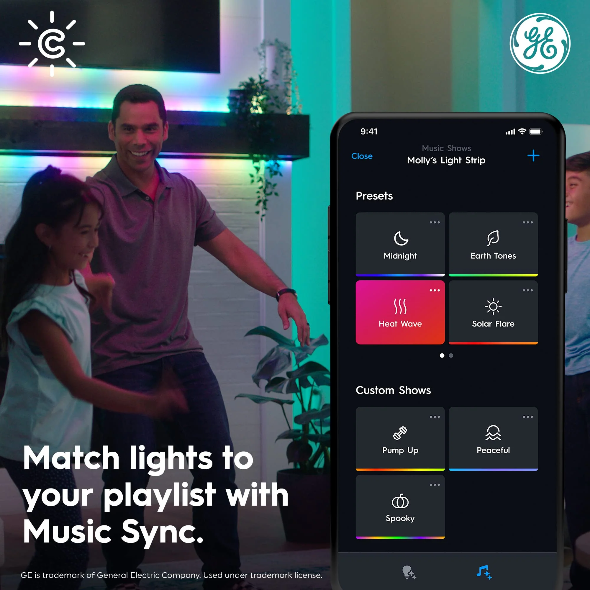 GE Cync Dynamic Effects Smart LED Light Strip with Music Sync, Color Changing WiFi Lights, Indoor Light Strip, Compatible with Alexa and Google Home, 16ft and Power Supply 16 Foot - Image 4
