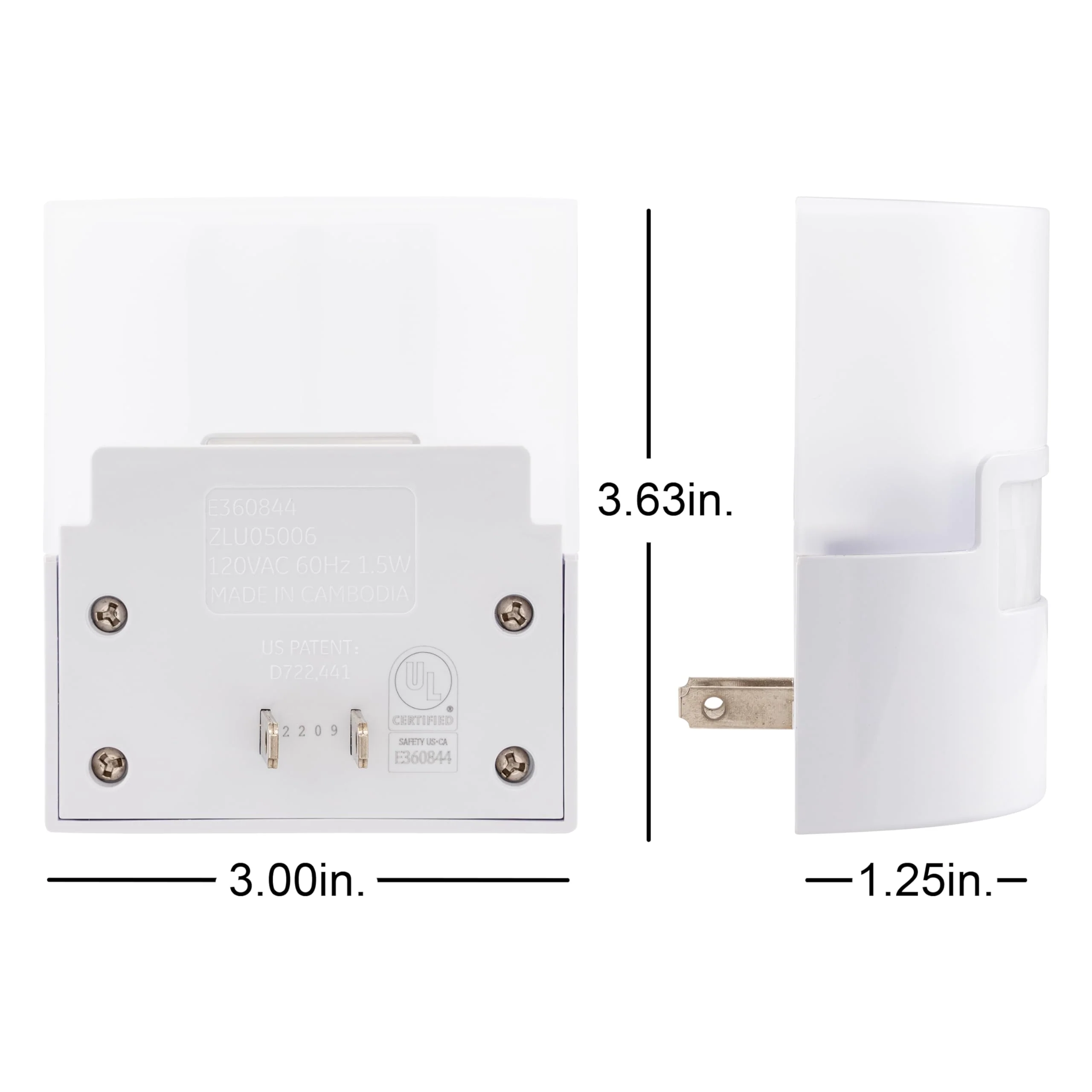GE LED Motion Sensor Night Light, Plug into wall, 40 Lumens, Soft White, UL-Certified, Energy Efficient, Ideal Nightlight for Bedroom, Bathroom, Kitchen, Hallway, 46632, White, 2 Pack White 40 Lumens - Image 5