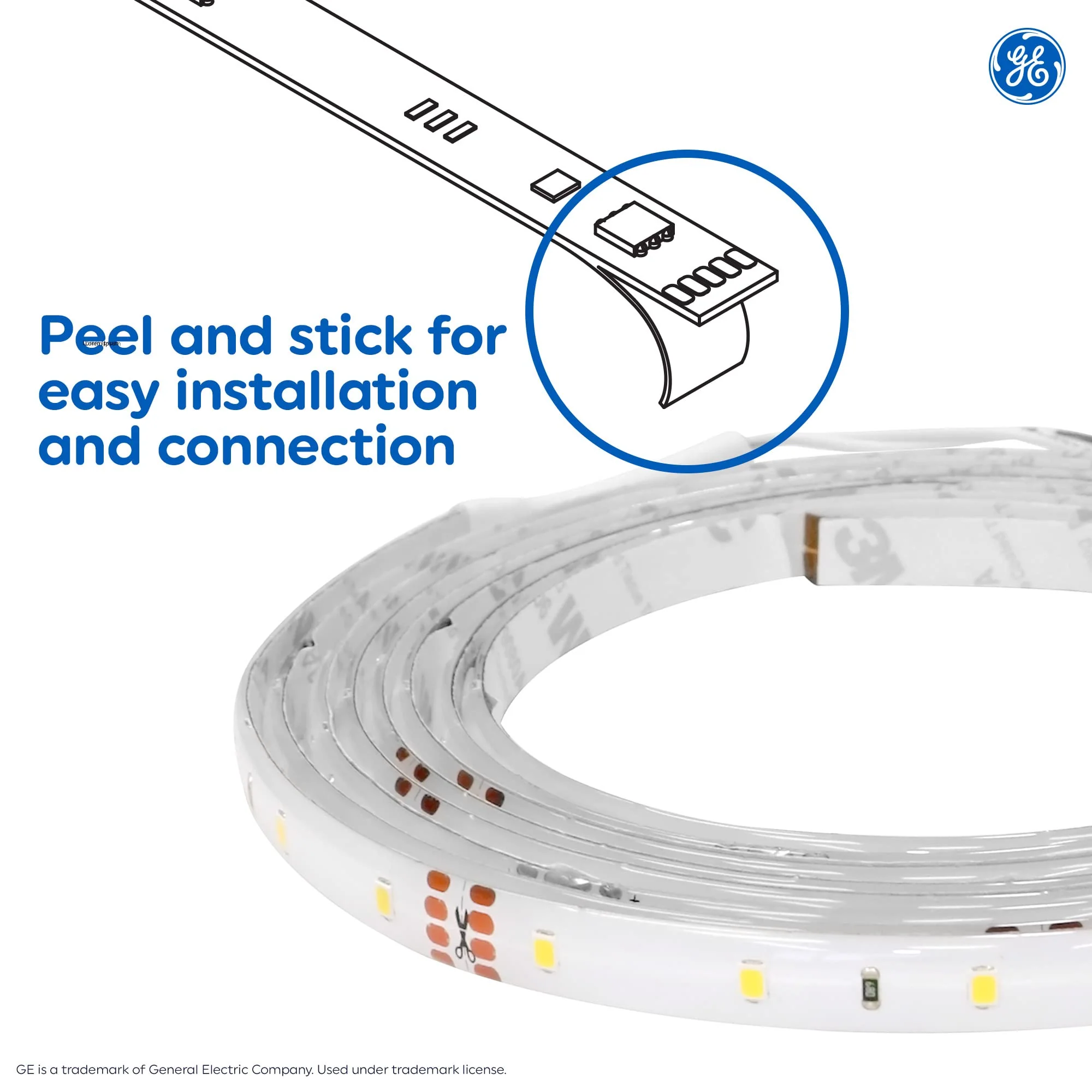 GE LED Tape Light, Indoor Plug-in Strip Light, Color Changing, 10ft 10 ft 1 pack - Image 4