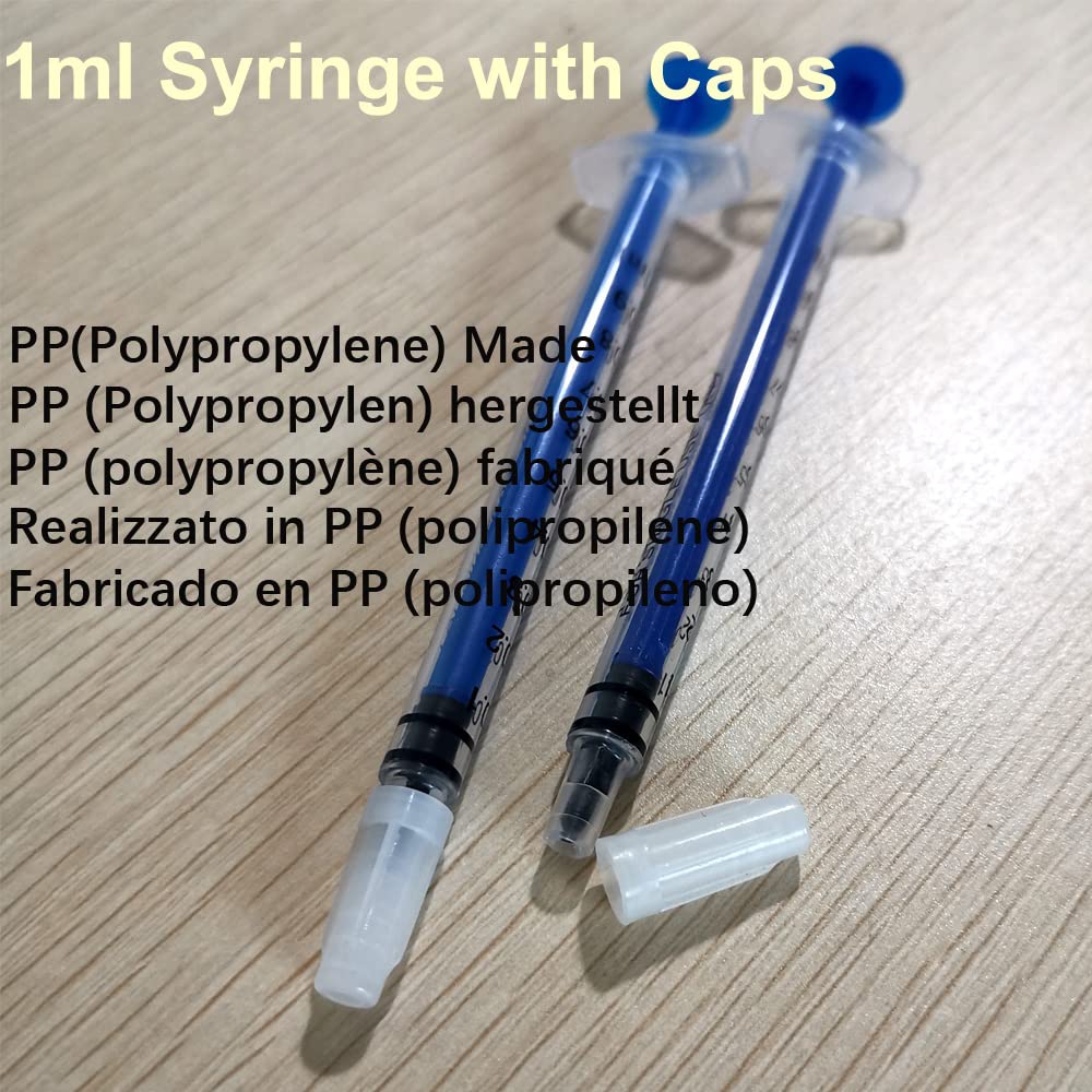 Gebildet 100 x 1 ml Syringes, Oil Dosing Syringe (without Needles) with Caps, for Small Pet Feeding, Industrial Precision Application [Not Medical Use] 1ml-100pcs - Image 2