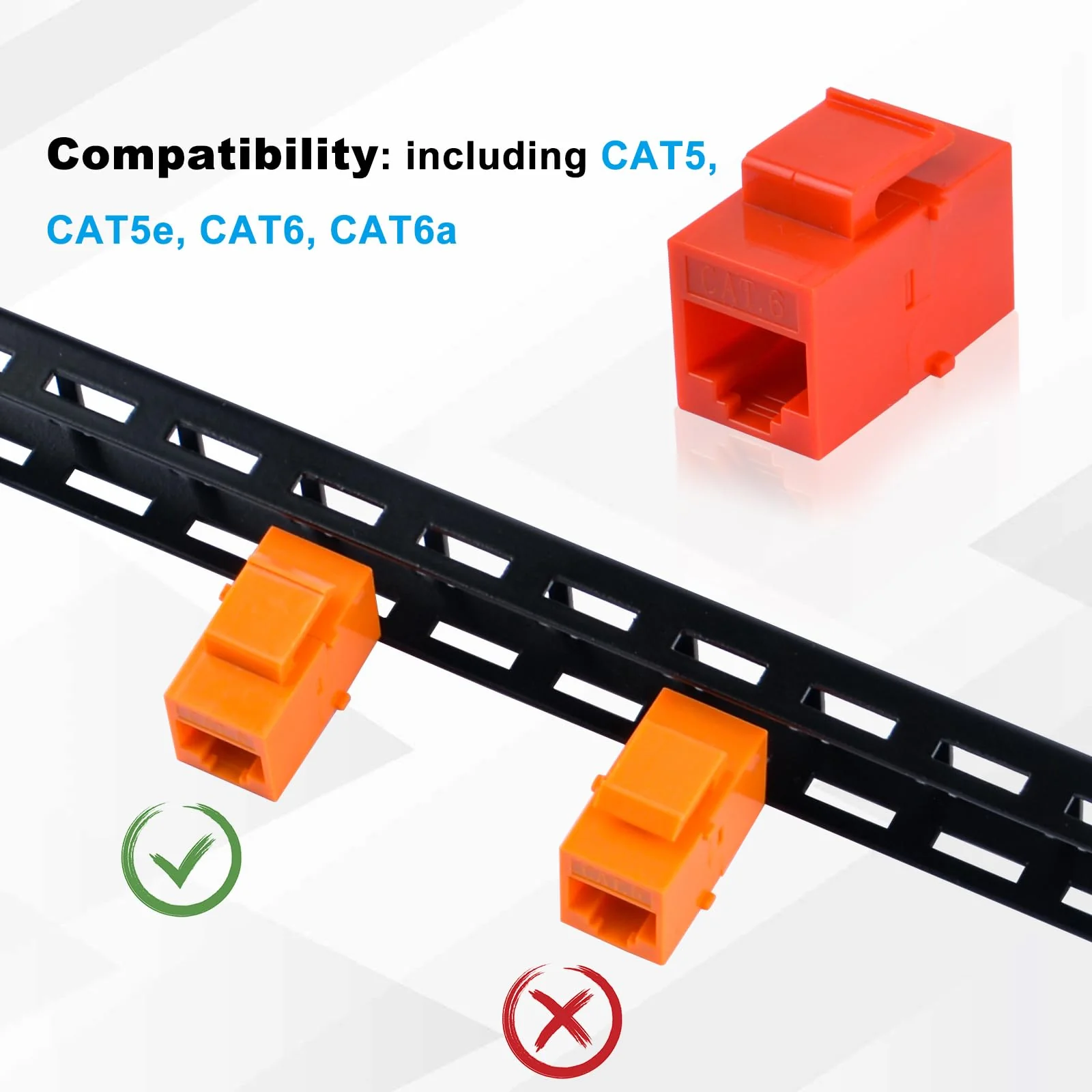 GeeekPi 10" 0.5U-12-Port Blank Keystone Patch Panel with Cat6 RJ45 Keystone Socket for DeskPi RackMate T0/T1/T2 Network Cabinets/Server Rack - Image 4