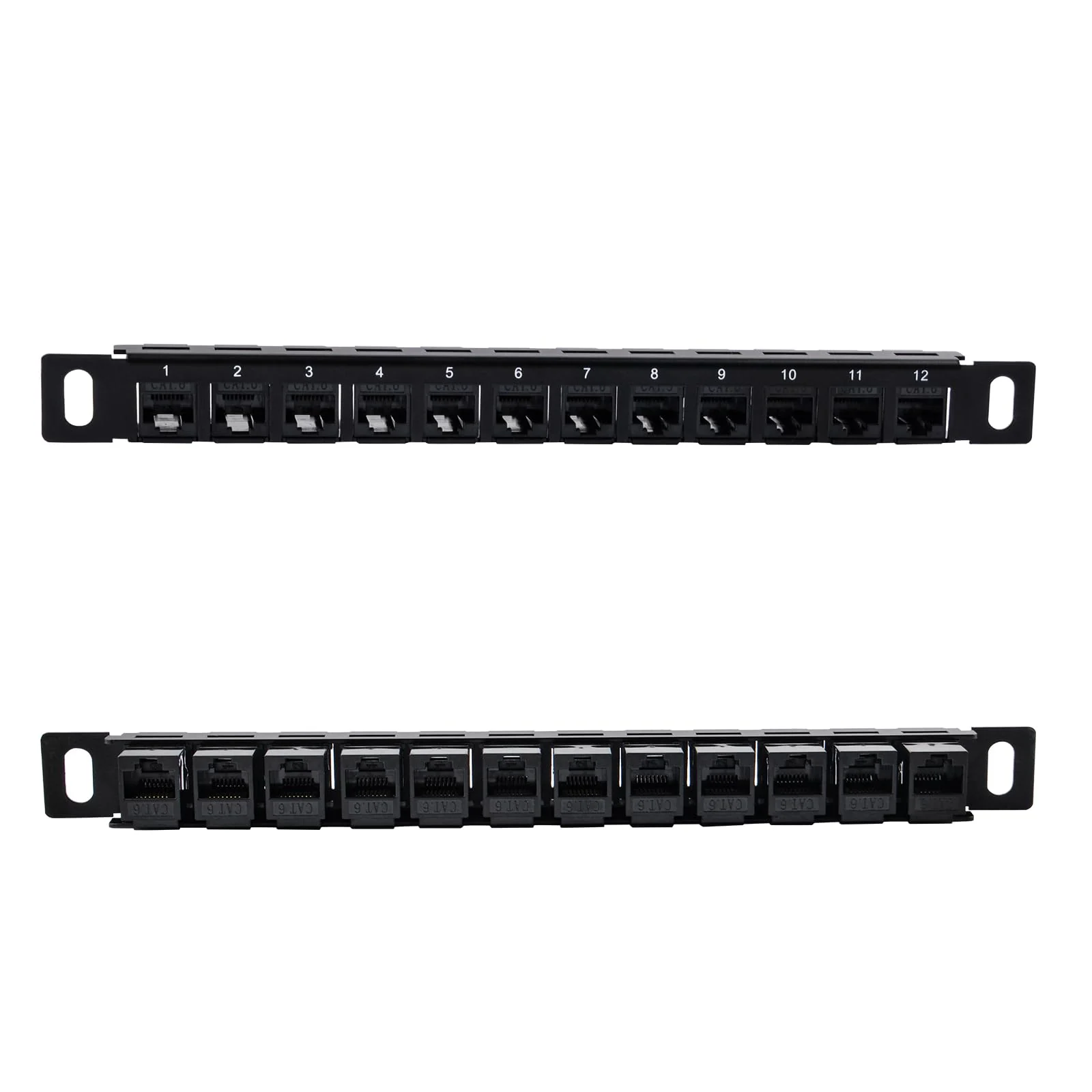 GeeekPi 12 Port Patch Panel, 0.5U CAT6 Network Patch Panel for DeskPi RackMate T1/T0/T2 Rackmount and 10 Inch Server Rack/Network Cabinet - Image 3