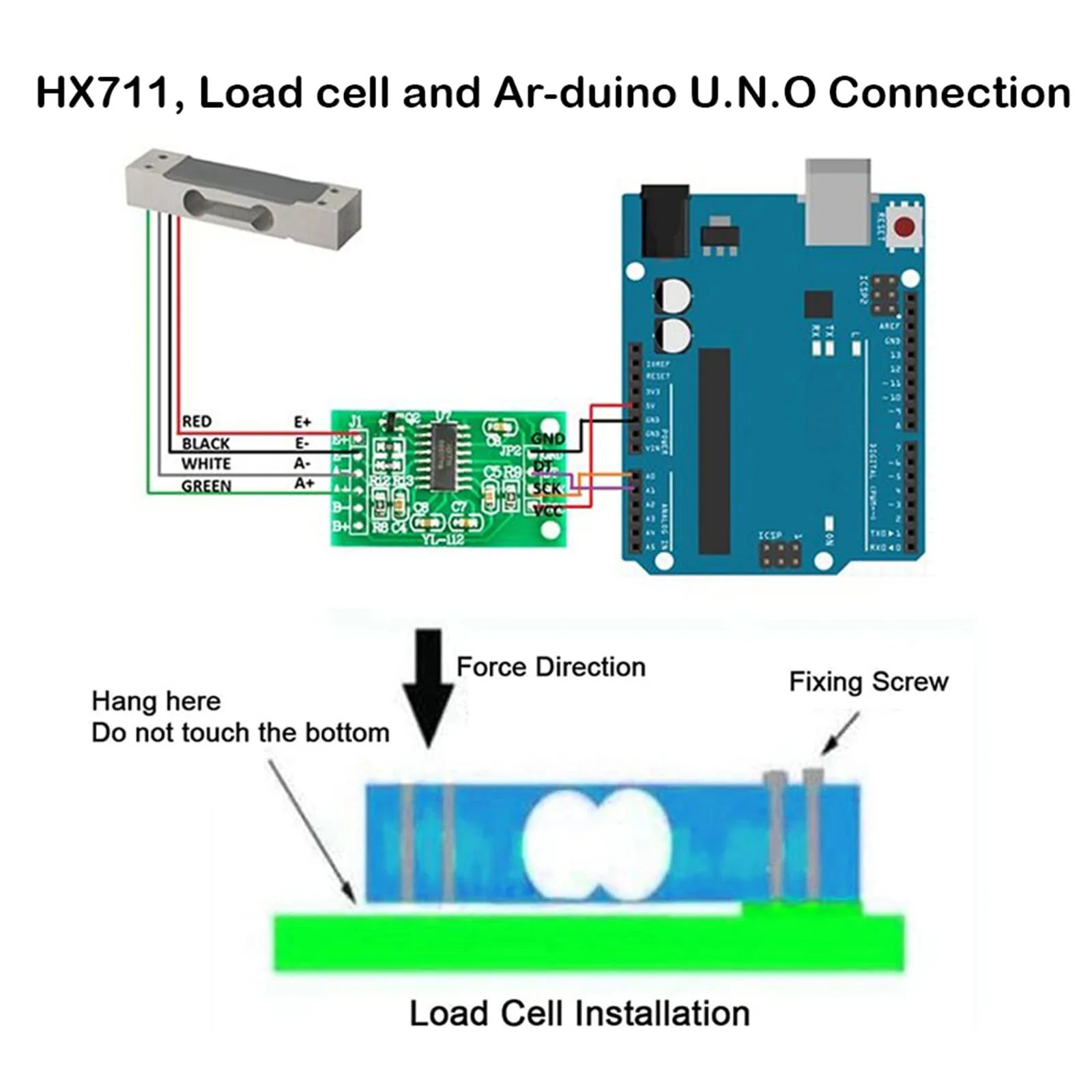 Geekstory 2 kg Digital Load Cell Weight Sensor + HX711 AD Weighing Sensor Module High Precision for Arduino DIY Electronic Portable Kitchen Scale (2 Sets) - Image 3