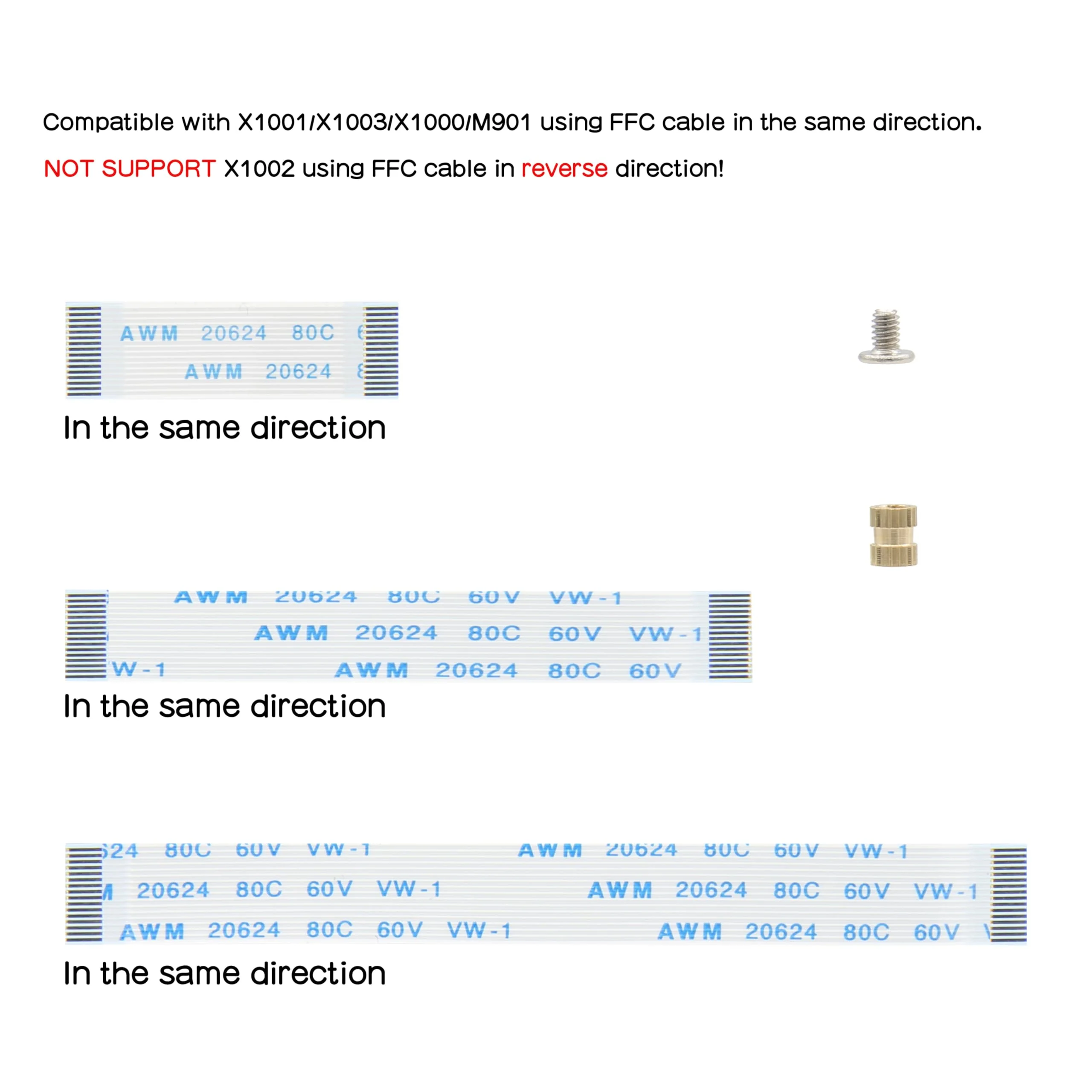 Geekworm 16Pin 0.5mm Pitch PCIe FFC Ribbon Cable Set 30mm/50mm/80mm for Raspberry Pi 5 & PCIe to NVMe SSD Adapter - Image 3
